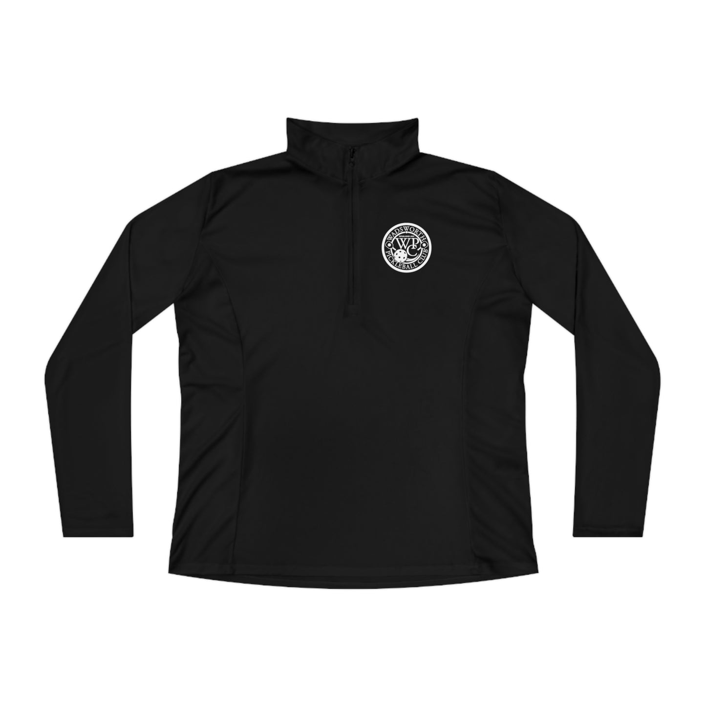 WPC BLACK-WHITE LOGOS LADIES SPORT-TEK (FRONT & BACK) - Ladies Quarter-Zip Pullover