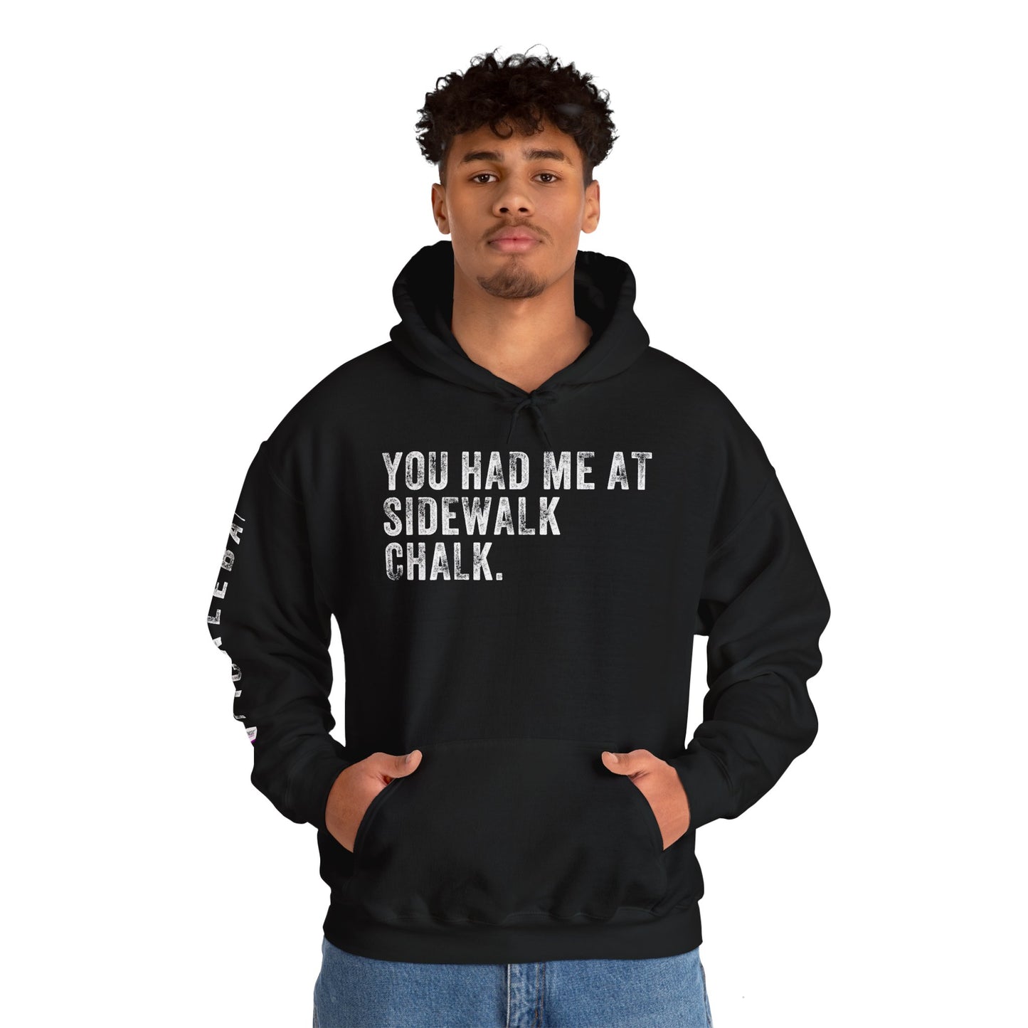 YOU HAD ME AT SIDEWALK CHALK, Unisex Heavy Blend™ Hooded Sweatshirt