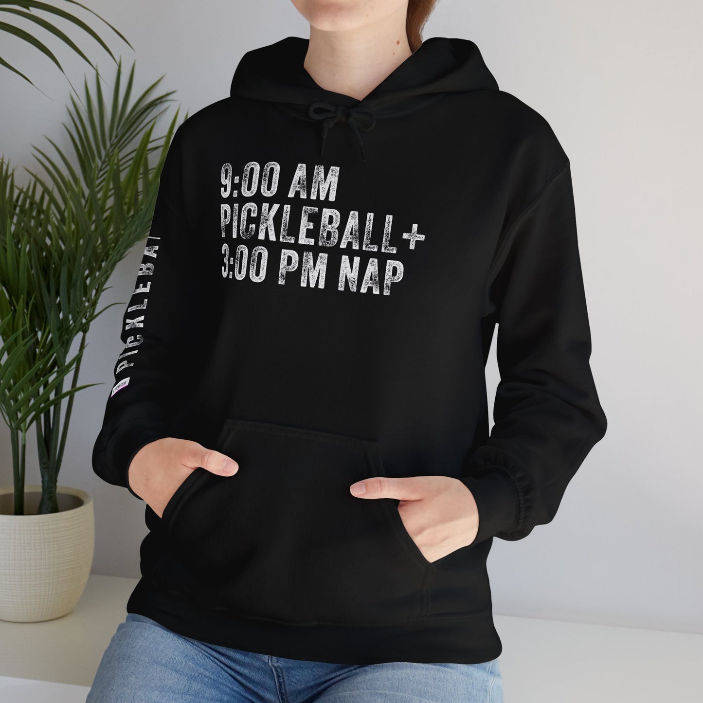 9:00 AM PICKLEBALL + 3:00 NAP, Unisex Heavy Blend™ Hooded Sweatshirt
