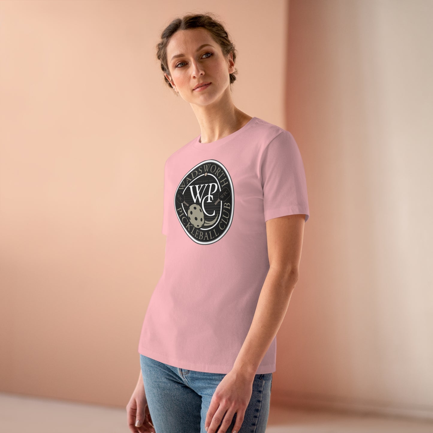 WPC GRAY WHITE, Relaxed Fit Women's T-shirt