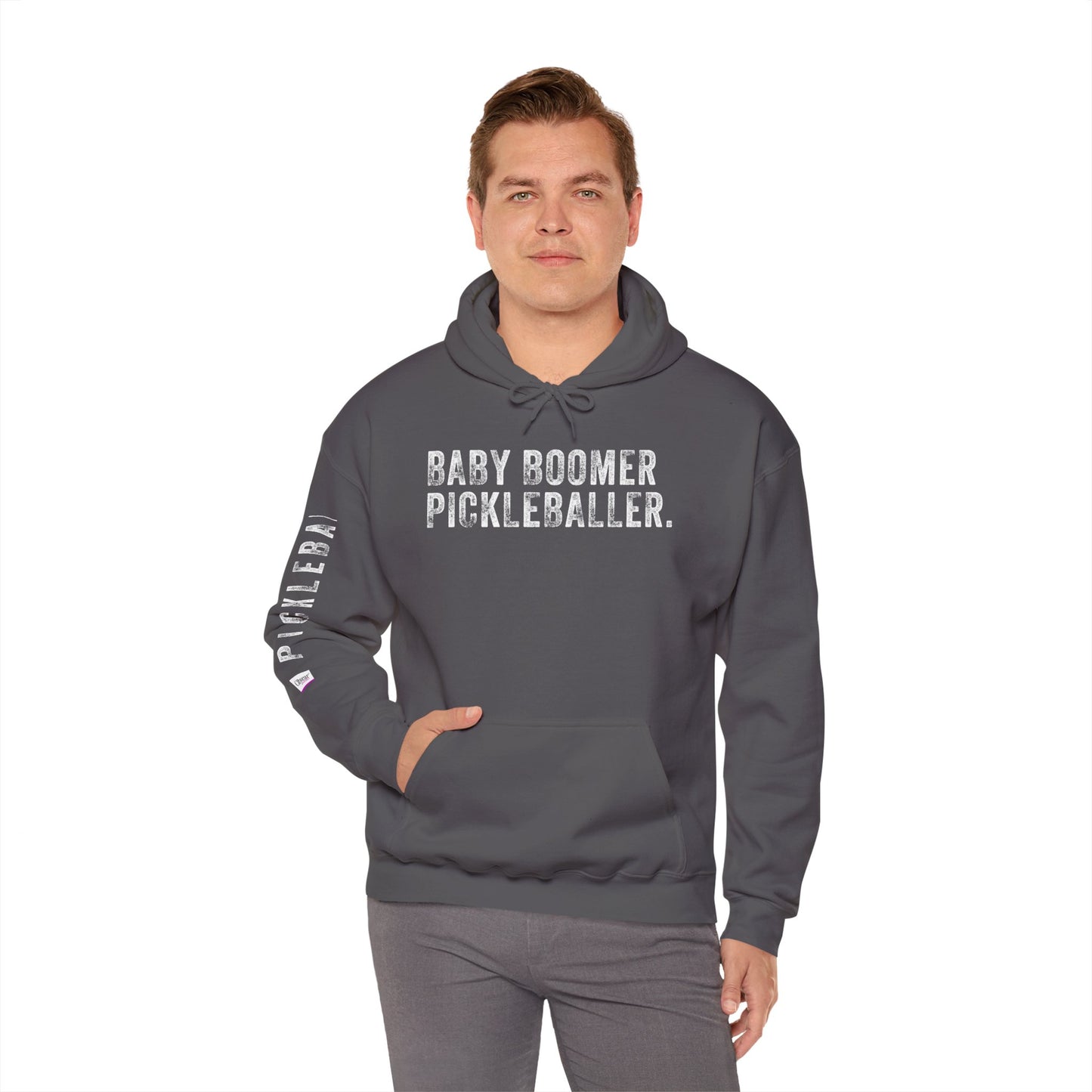 BABY BOOMER PICKLEBALLER, Unisex Heavy Blend™ Hooded Sweatshirt