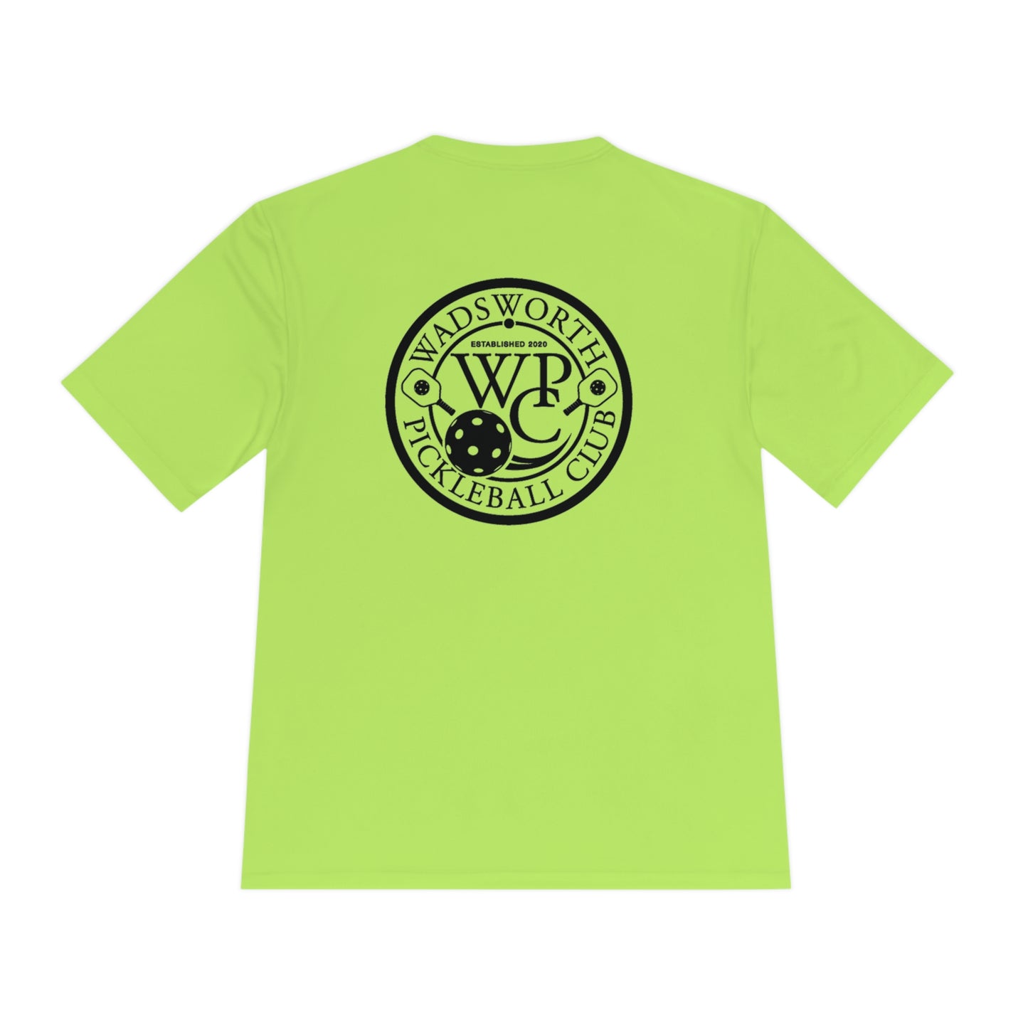 WPC BLACK VERTICAL LOGO SPORT-TEK (FRONT & LOGO BACK) - Unisex Moisture Wicking Tee