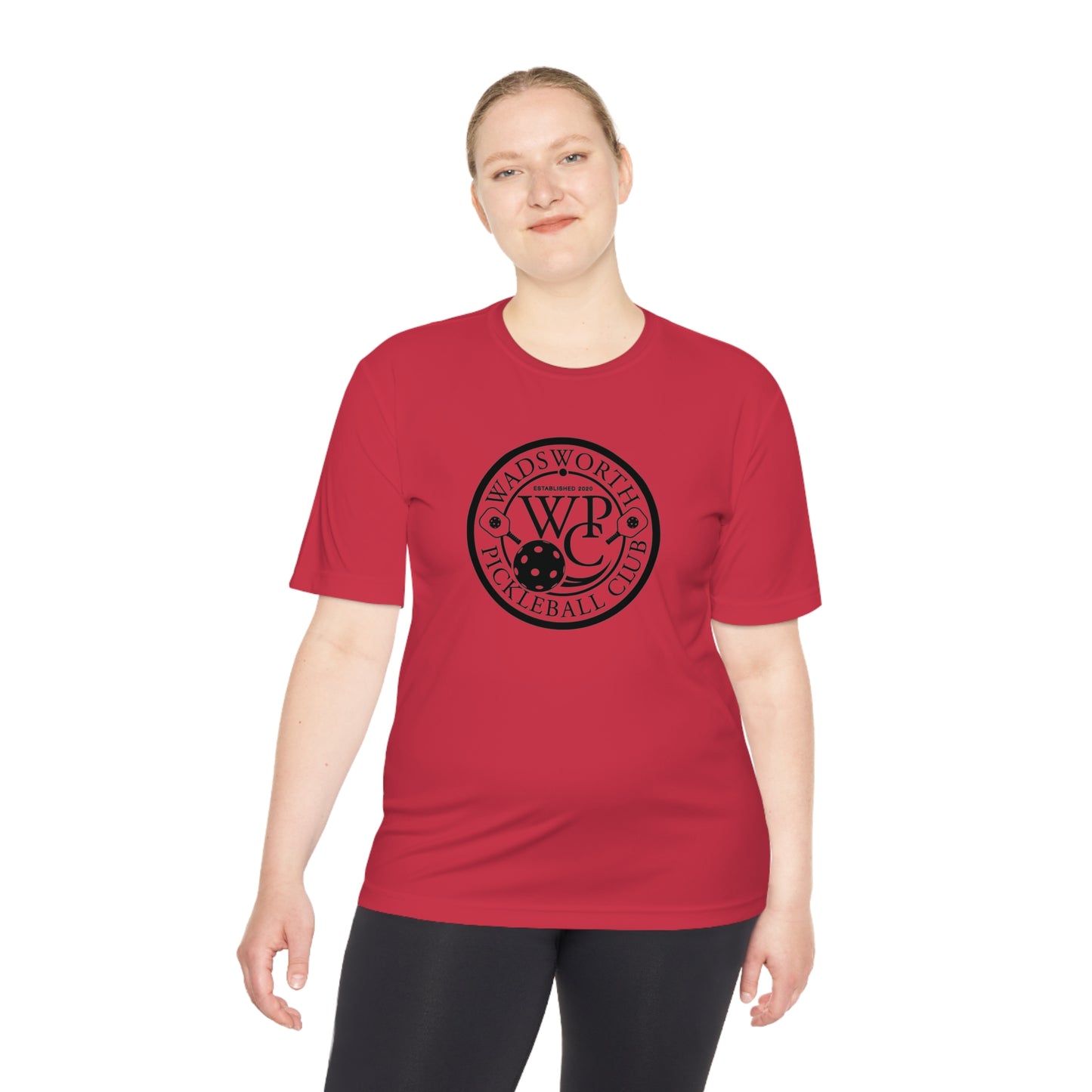 WPC BLACK-WHITE LOGO SPORT-TEK (FRONT & PICKLEBALL BACK) - Unisex Moisture Wicking Tee