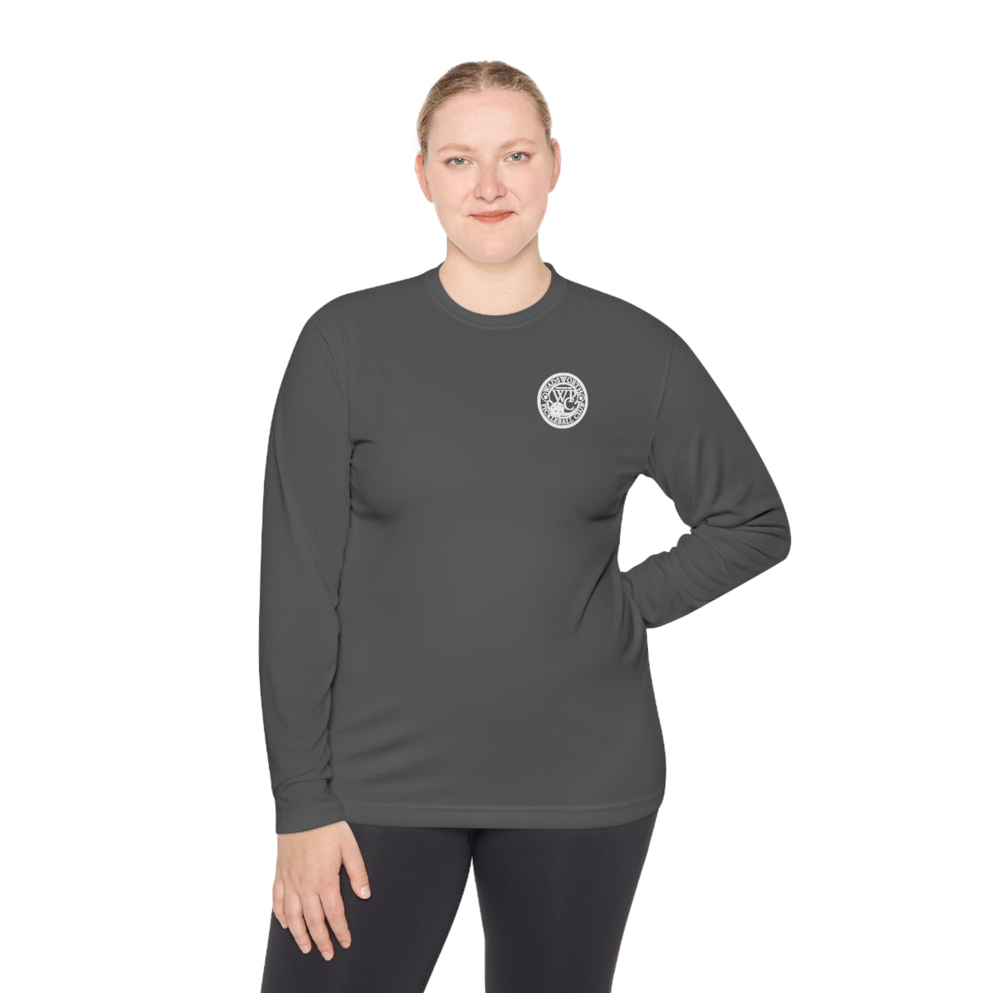 WPC WHITE-BLACK LOGOS SPORT-TEK (FRONT & BACK) - Unisex Lightweight Long Sleeve Tee