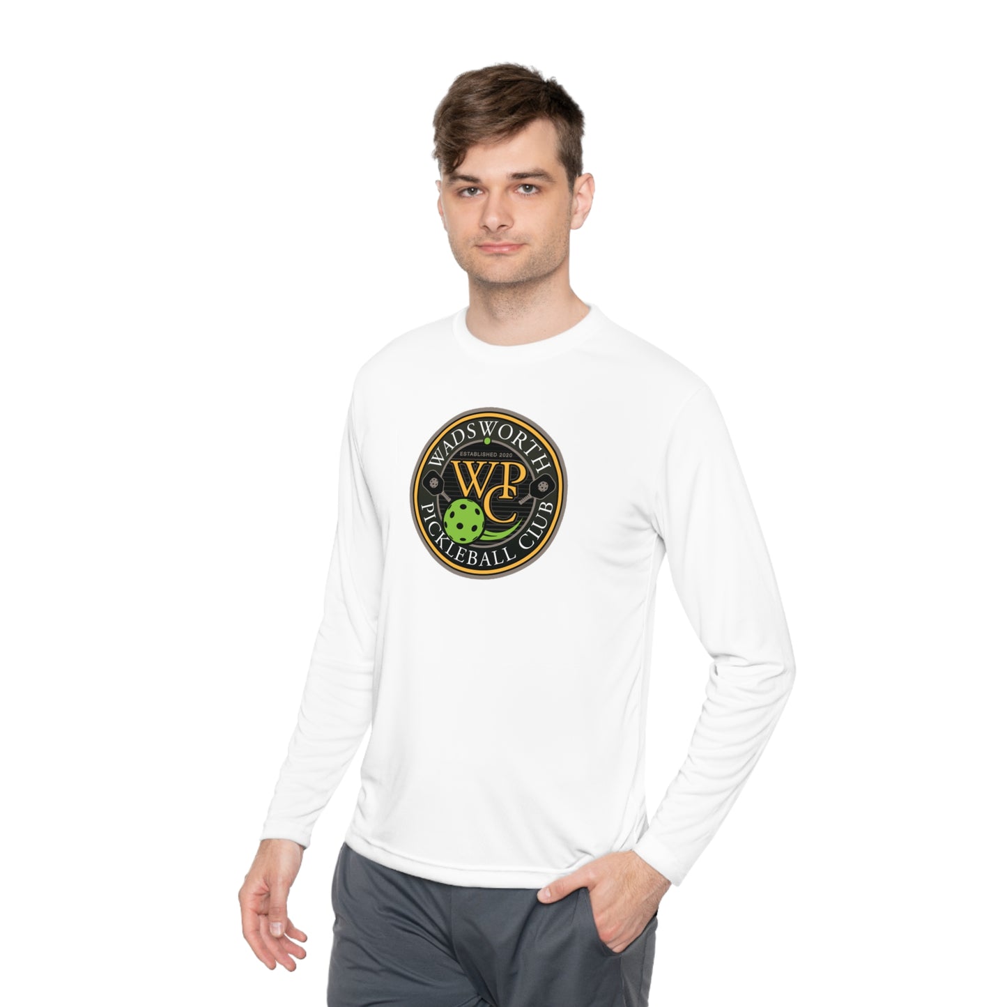 WPC COLOR LOGO SPORT-TEK (FRONT & PICKLEBALL BACK) - Unisex Lightweight Long Sleeve Tee
