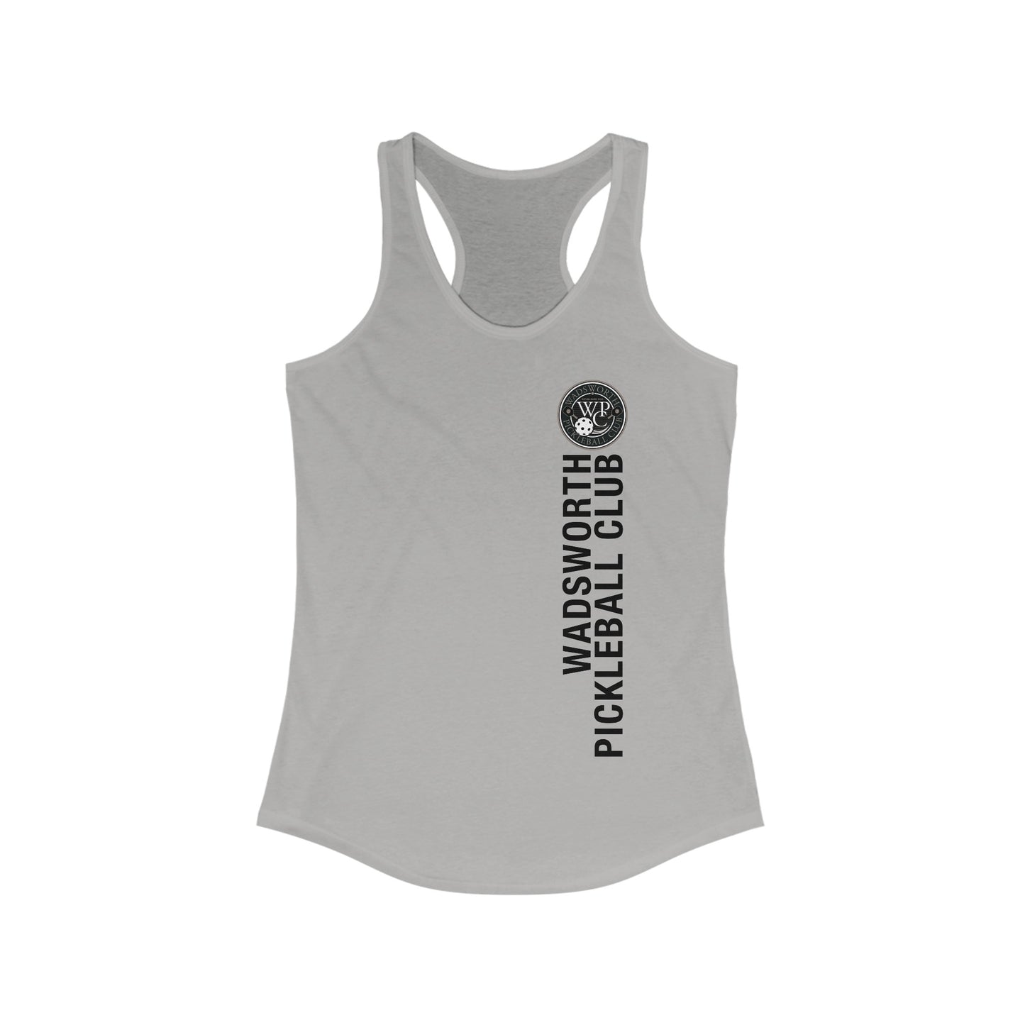 WPC GRAY VERTICAL LOGO (FRONT ONLY) Women's Ideal Racerback Tank