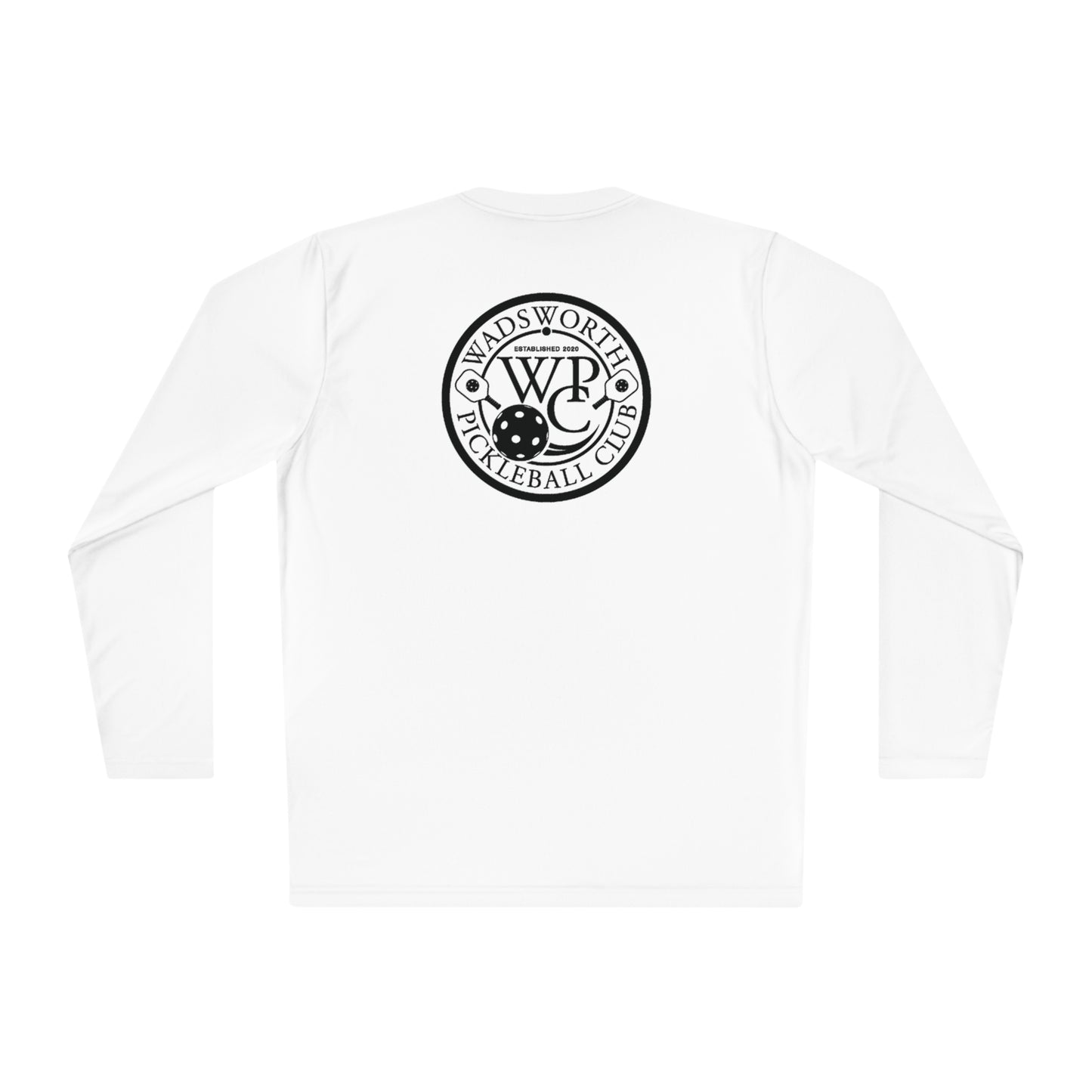 WPC WHITE-BLACK VERTICAL LOGO SPORT-TEK (FRONT & BACK) - Unisex Lightweight Long Sleeve Tee
