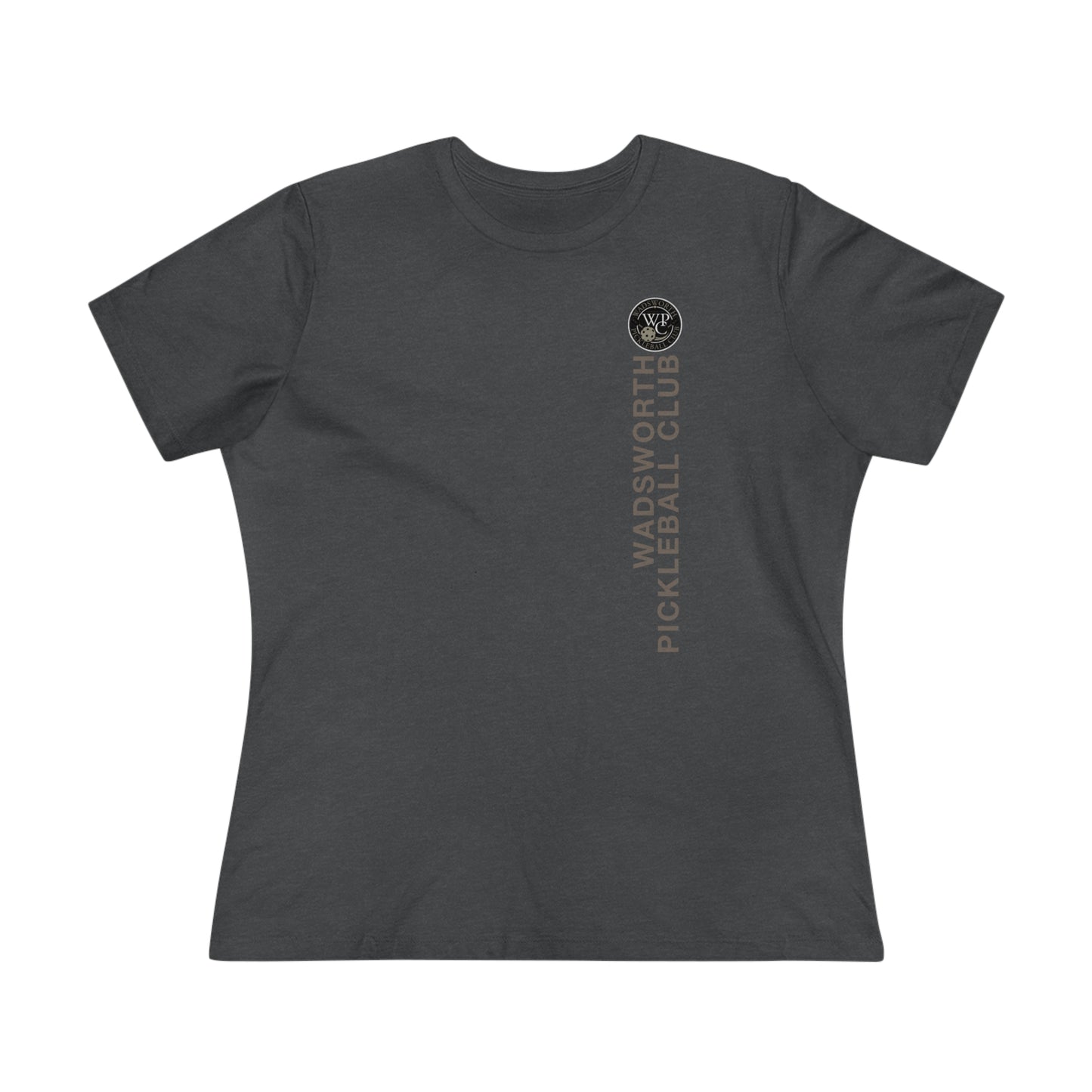 WPC VERTICAL GRAY WHITE, Relaxed Fit Women's T-shirt