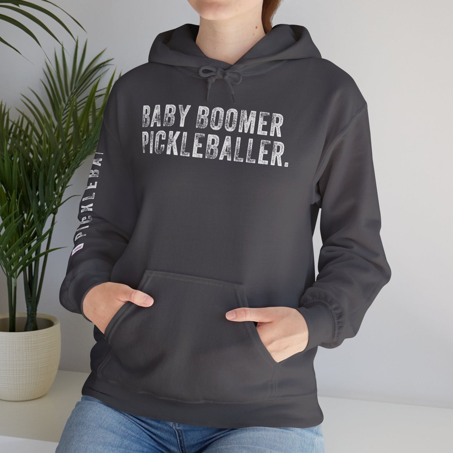 BABY BOOMER PICKLEBALLER, Unisex Heavy Blend™ Hooded Sweatshirt