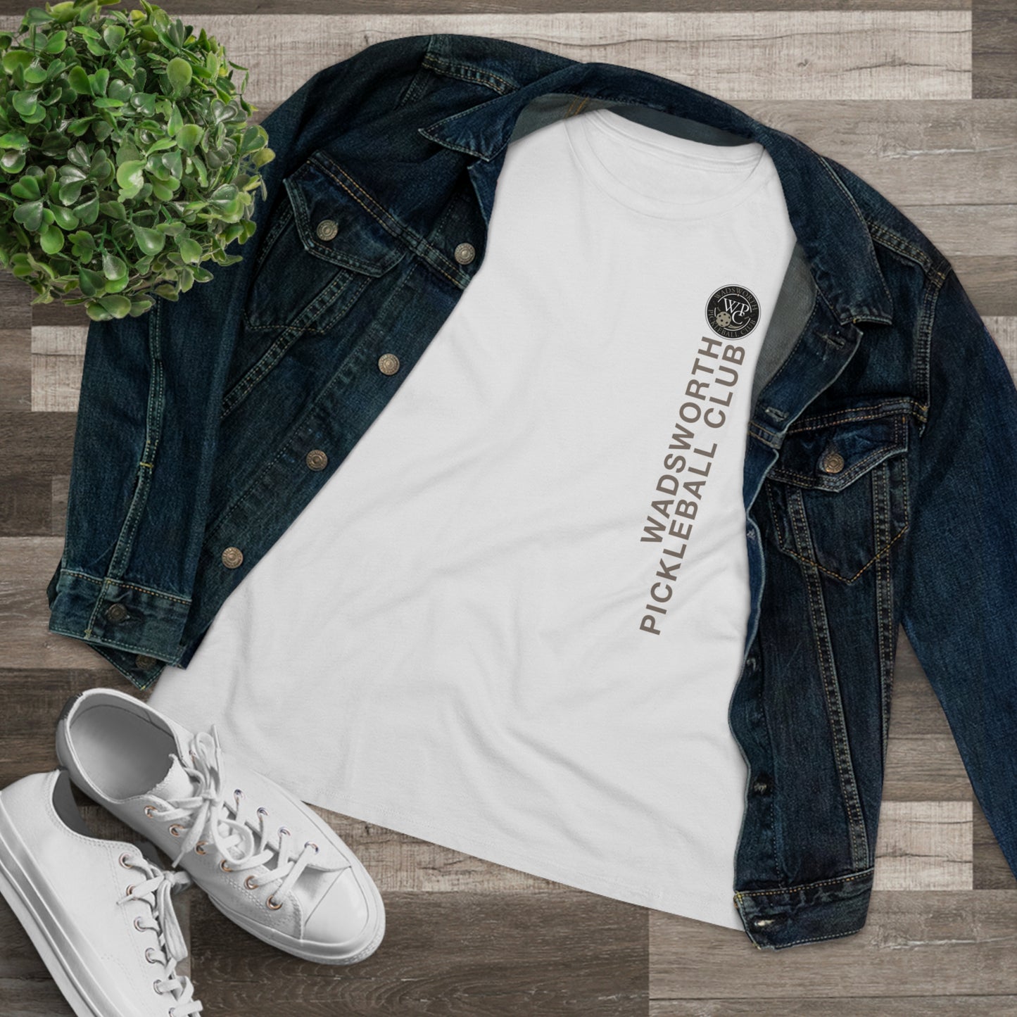 WPC VERTICAL GRAY WHITE, Relaxed Fit Women's T-shirt