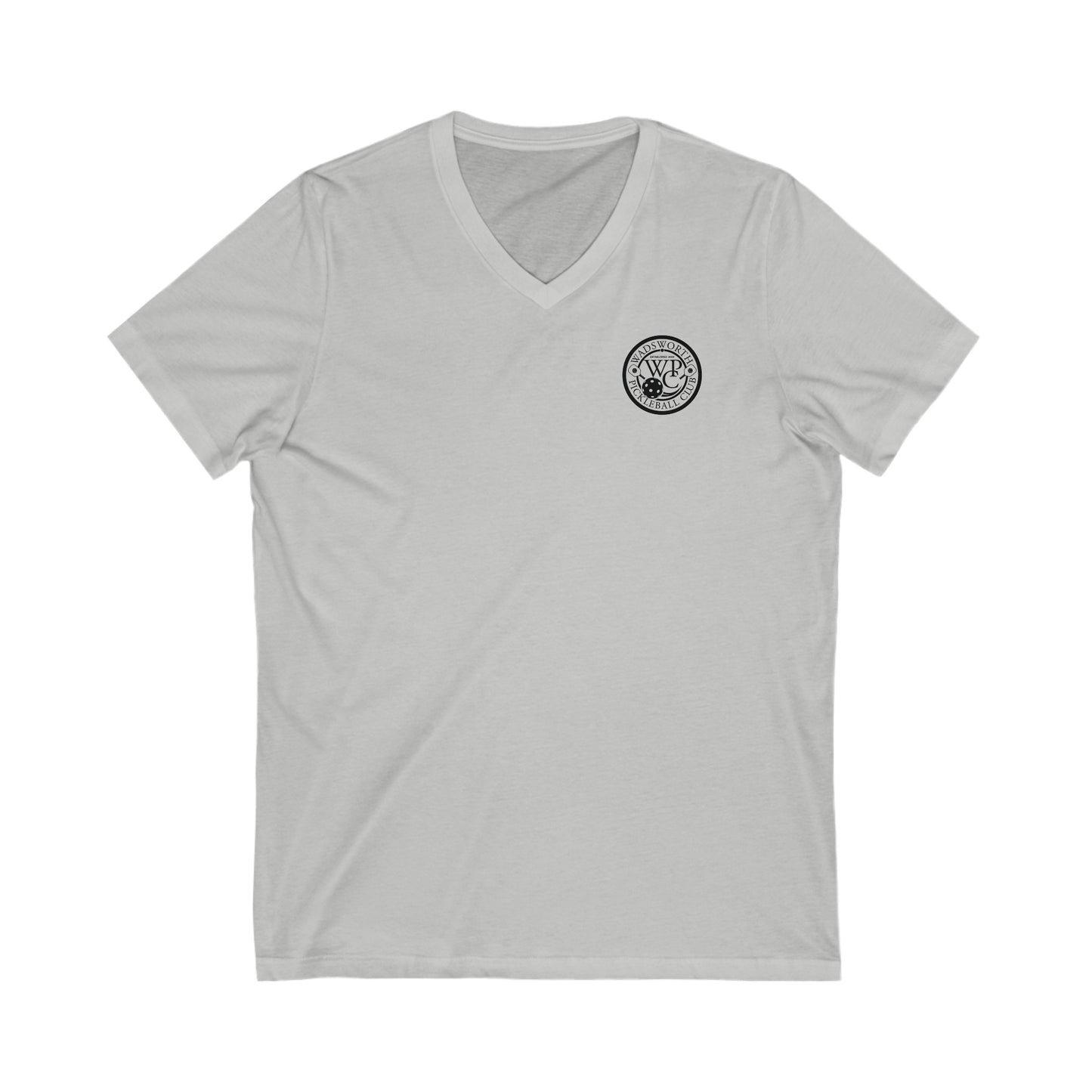 WPC WHITE-BLACK POCKET LOGO (FRONT ONLY) - Unisex Jersey Short Sleeve V-Neck Tee