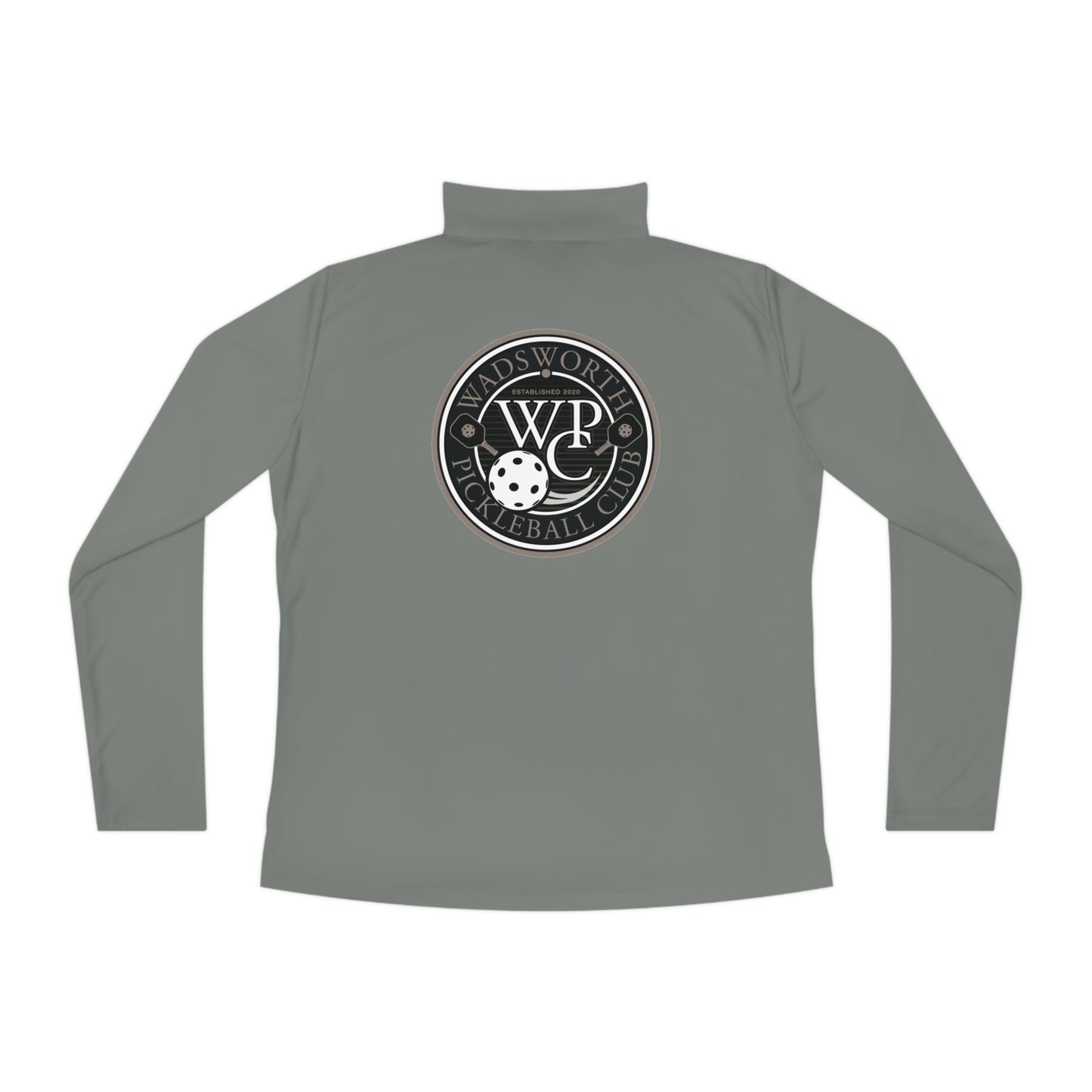 WPC CIRCULAR GRAY LOGOS LADIES SPORT-TEK (FRONT & BACK) - Ladies Quarter-Zip Pullover