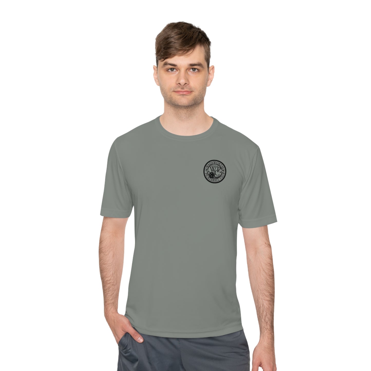 WPC BLACK-WHITE POCKET LOGO SPORT-TEK (FRONT & LOGO BACK) - Unisex Moisture Wicking Tee