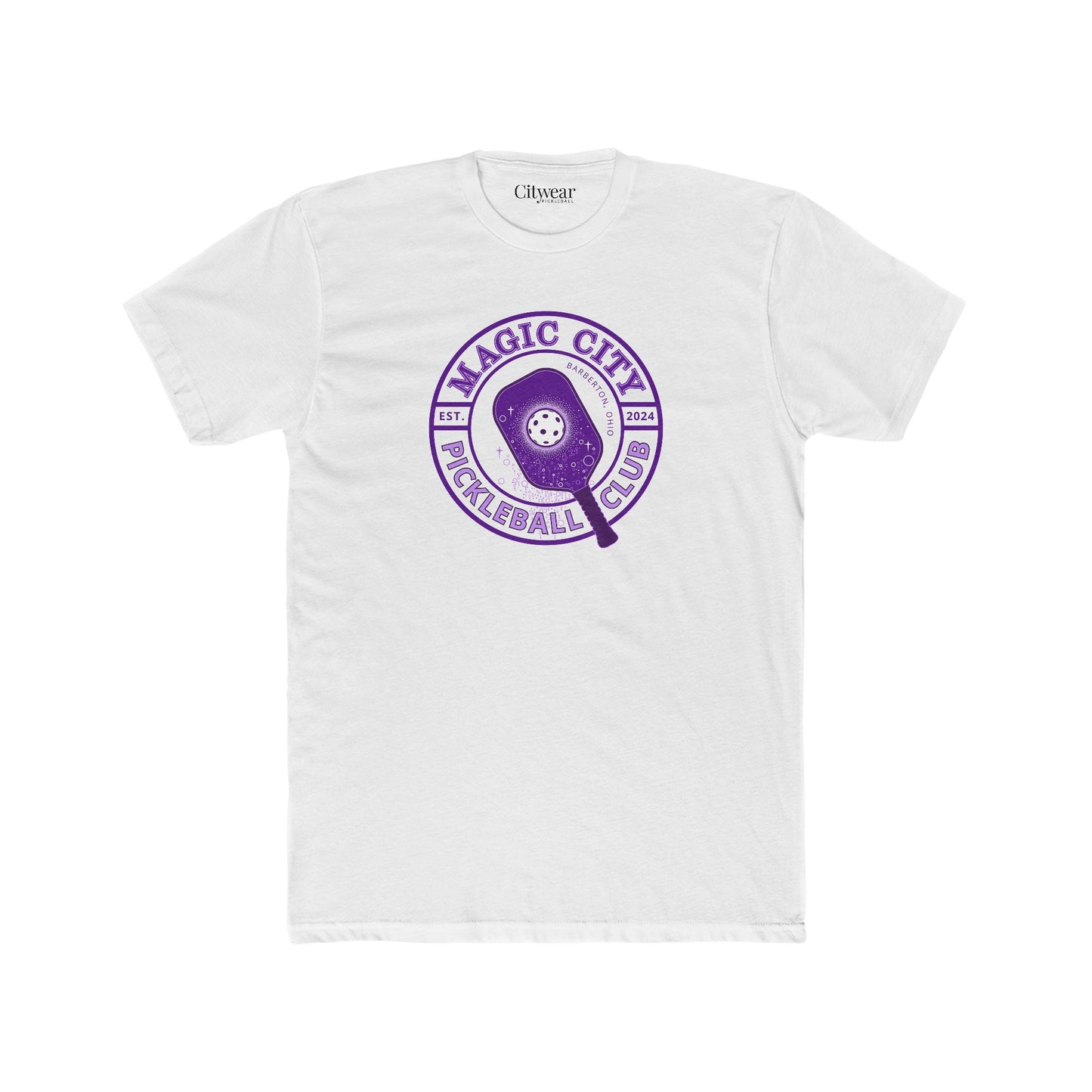 MCPC CIRCLE LOGO (FRONT & PICKLEBALL BACK) - Men's Cotton Crew Tee