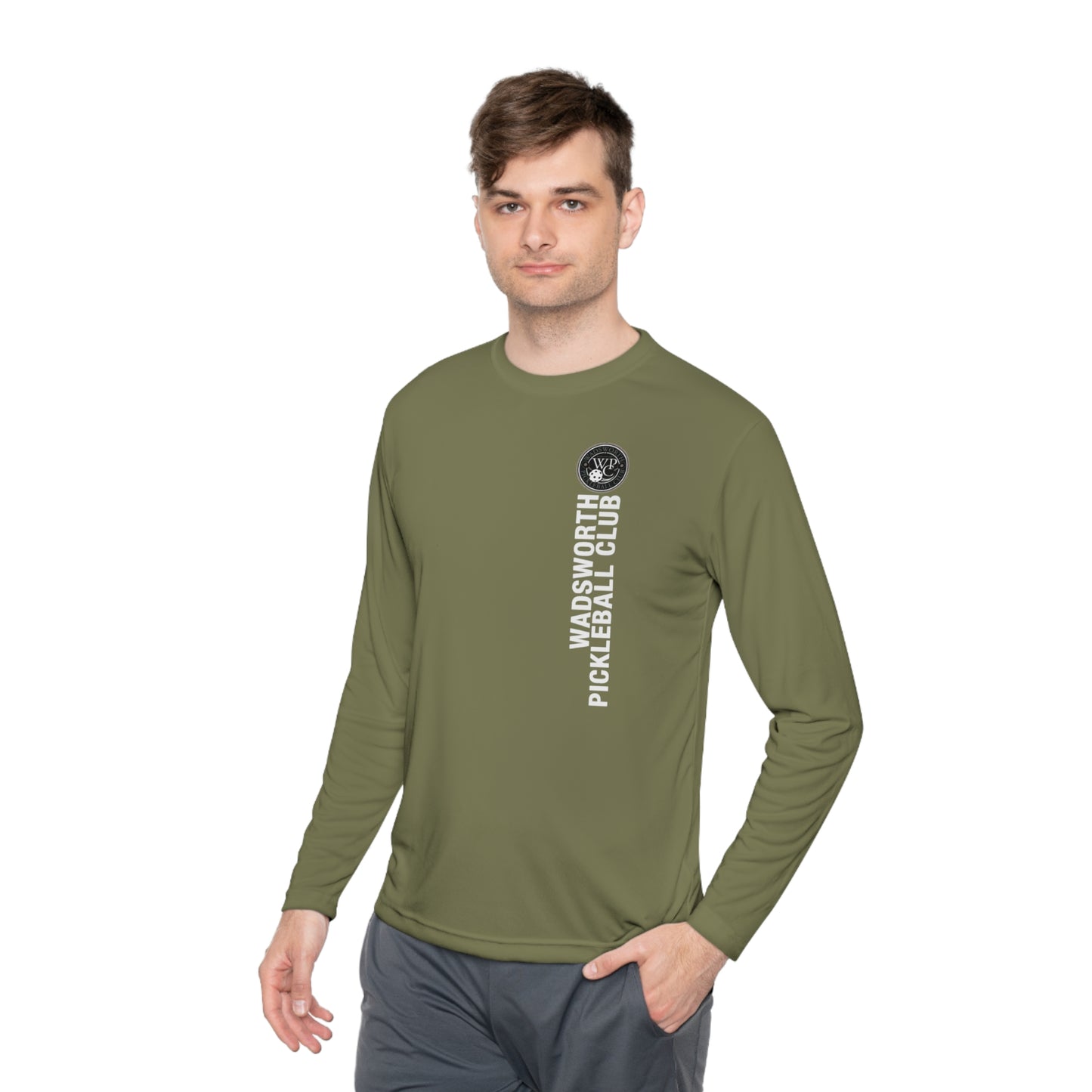 WPC GRAY-WHITE LOGO SPORT-TEK (FRONT & BACK) - Unisex Lightweight Long Sleeve Tee