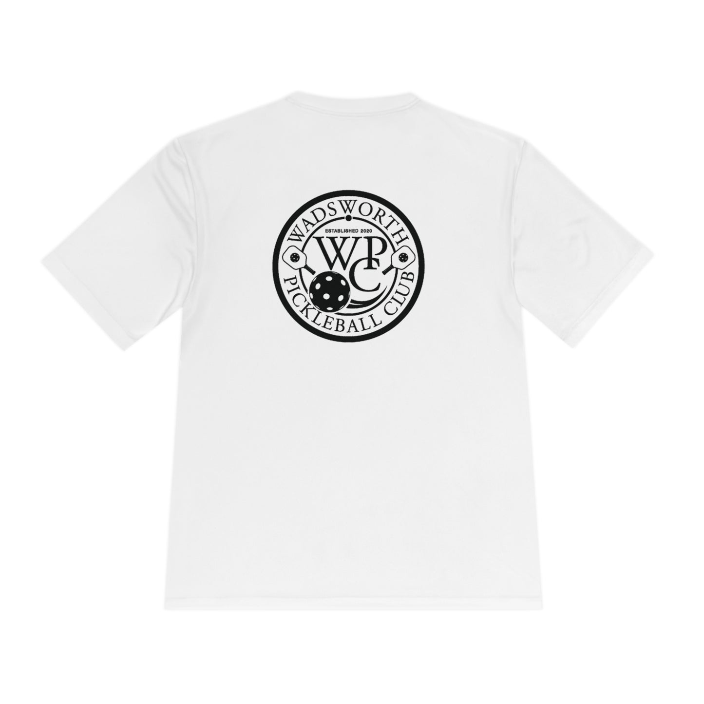 WPC BLACK-WHITE POCKET LOGO SPORT-TEK (FRONT & LOGO BACK) - Unisex Moisture Wicking Tee