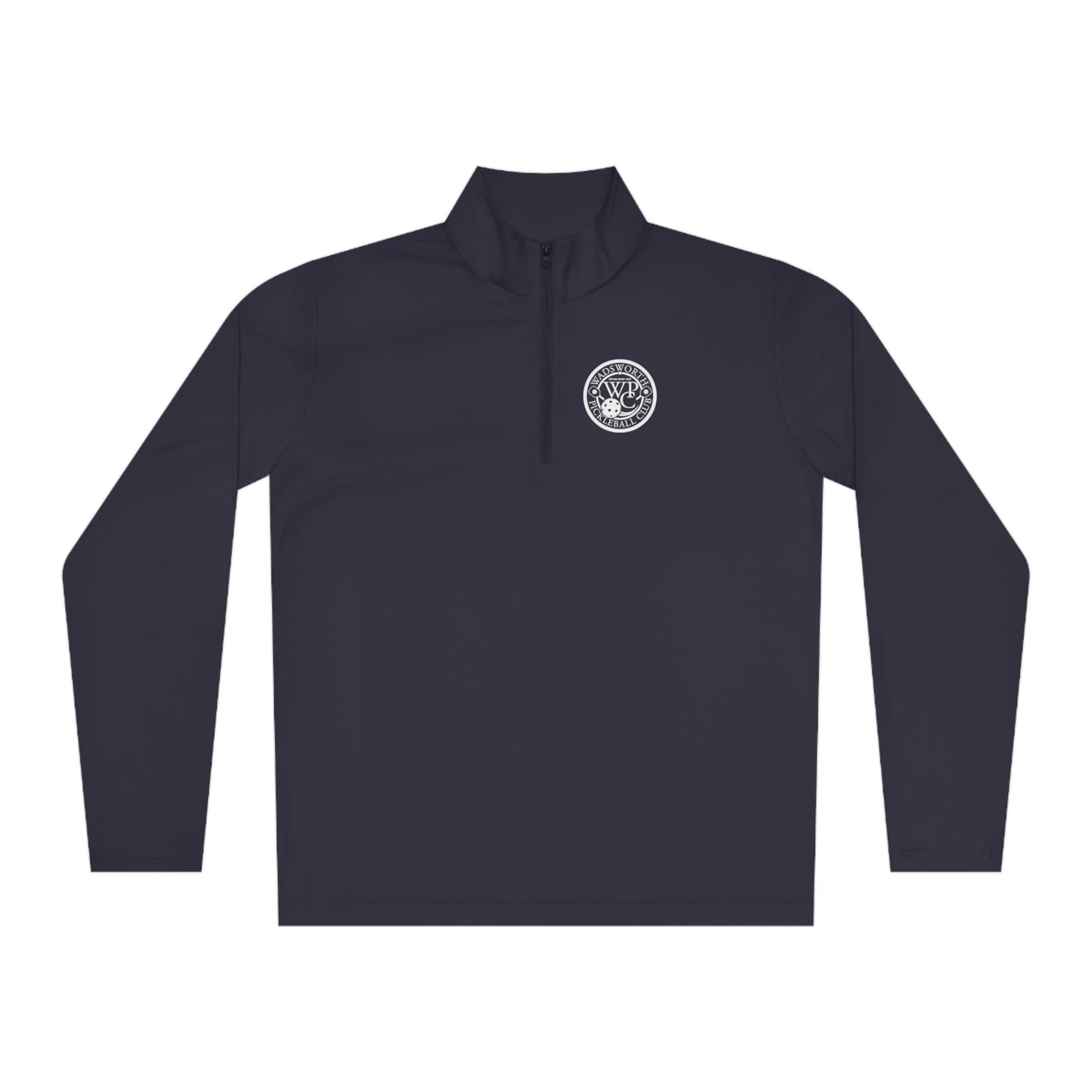 WPC BLACK-WHITE LOGO (FRONT & PICKLEBALL BACK) - Unisex Quarter-Zip Pullover