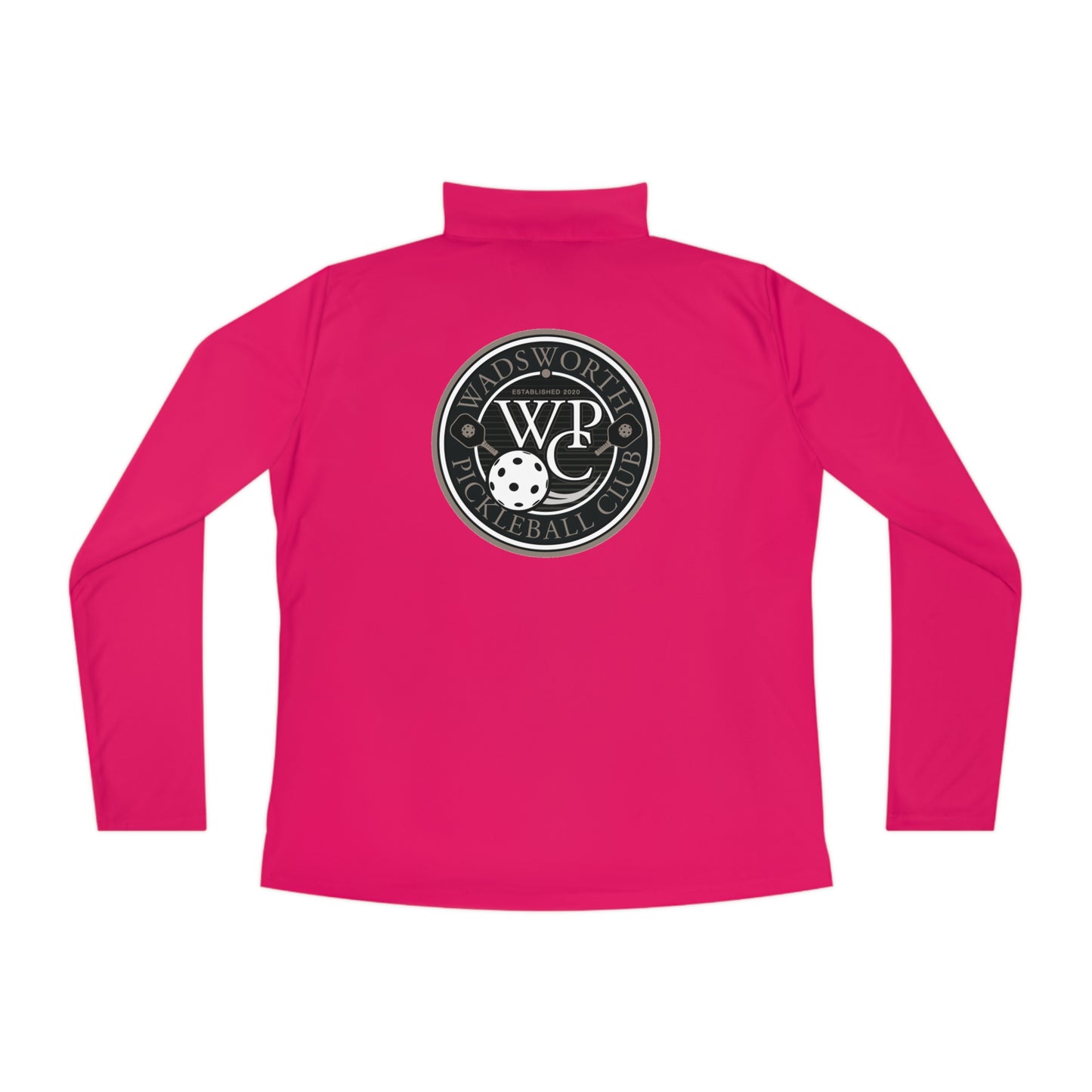 WPC CIRCULAR GRAY LOGOS LADIES SPORT-TEK (FRONT & BACK) - Ladies Quarter-Zip Pullover