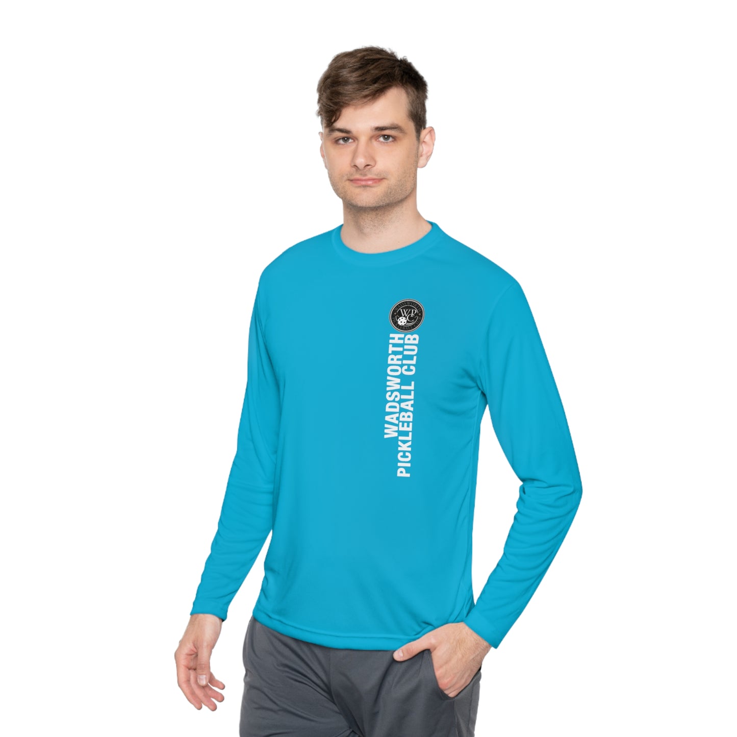 WPC GRAY-WHITE LOGO SPORT-TEK (FRONT & BACK) - Unisex Lightweight Long Sleeve Tee