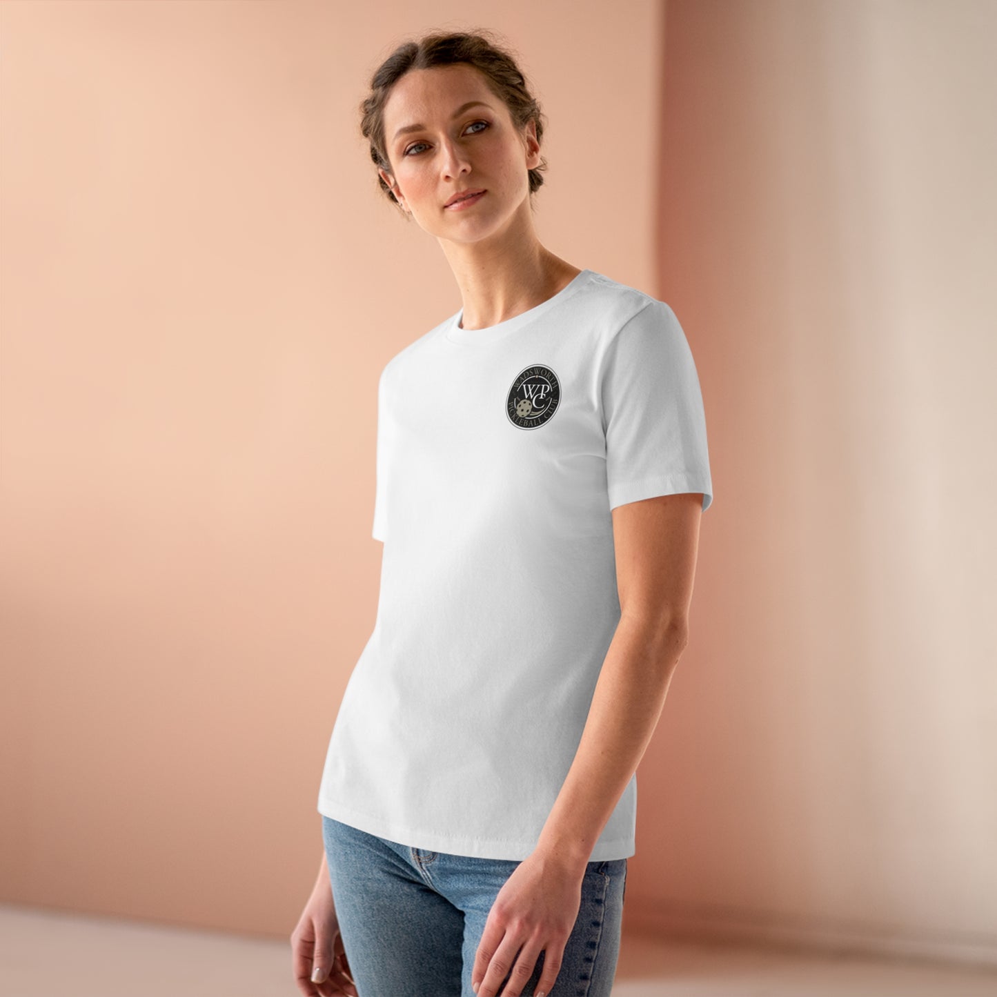 WPC GRAY WHITE, Relaxed Fit Women's T-shirt