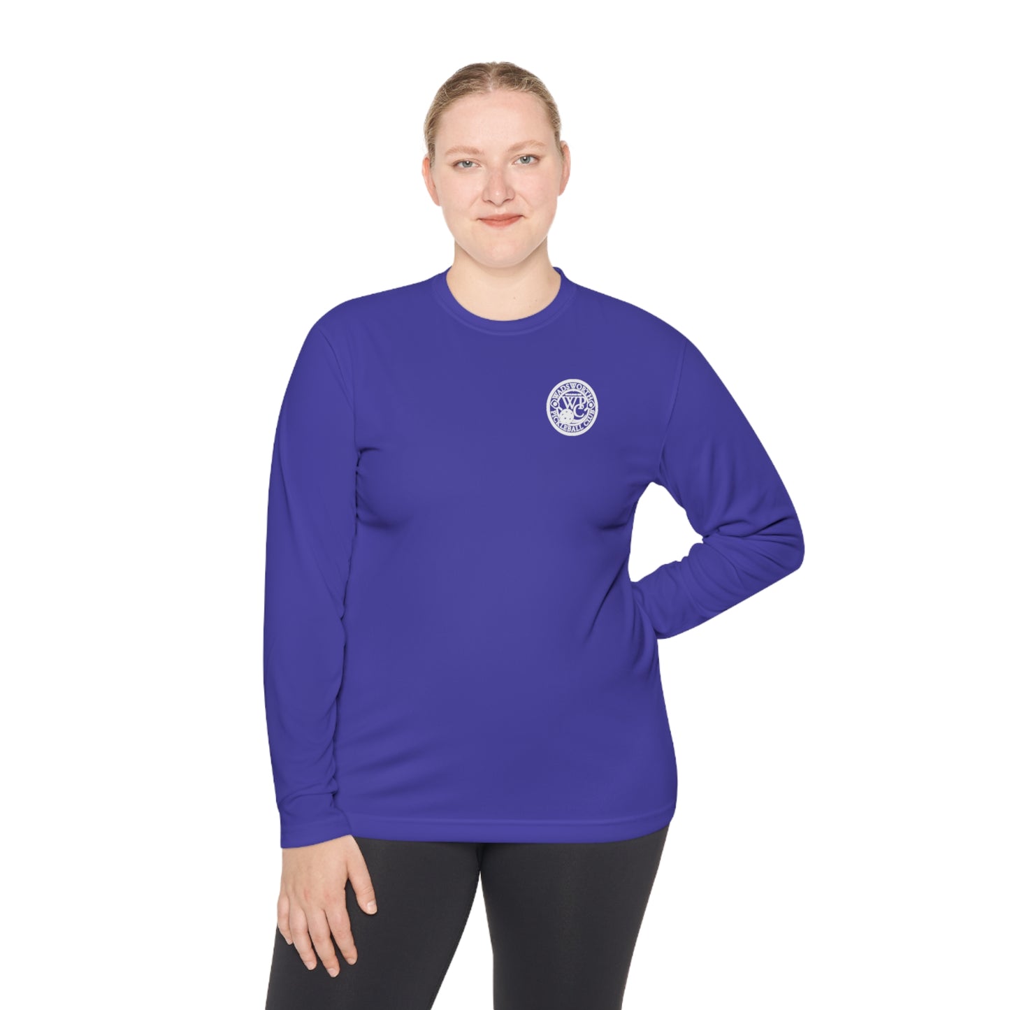 WPC WHITE-BLACK LOGOS SPORT-TEK (FRONT & BACK) - Unisex Lightweight Long Sleeve Tee