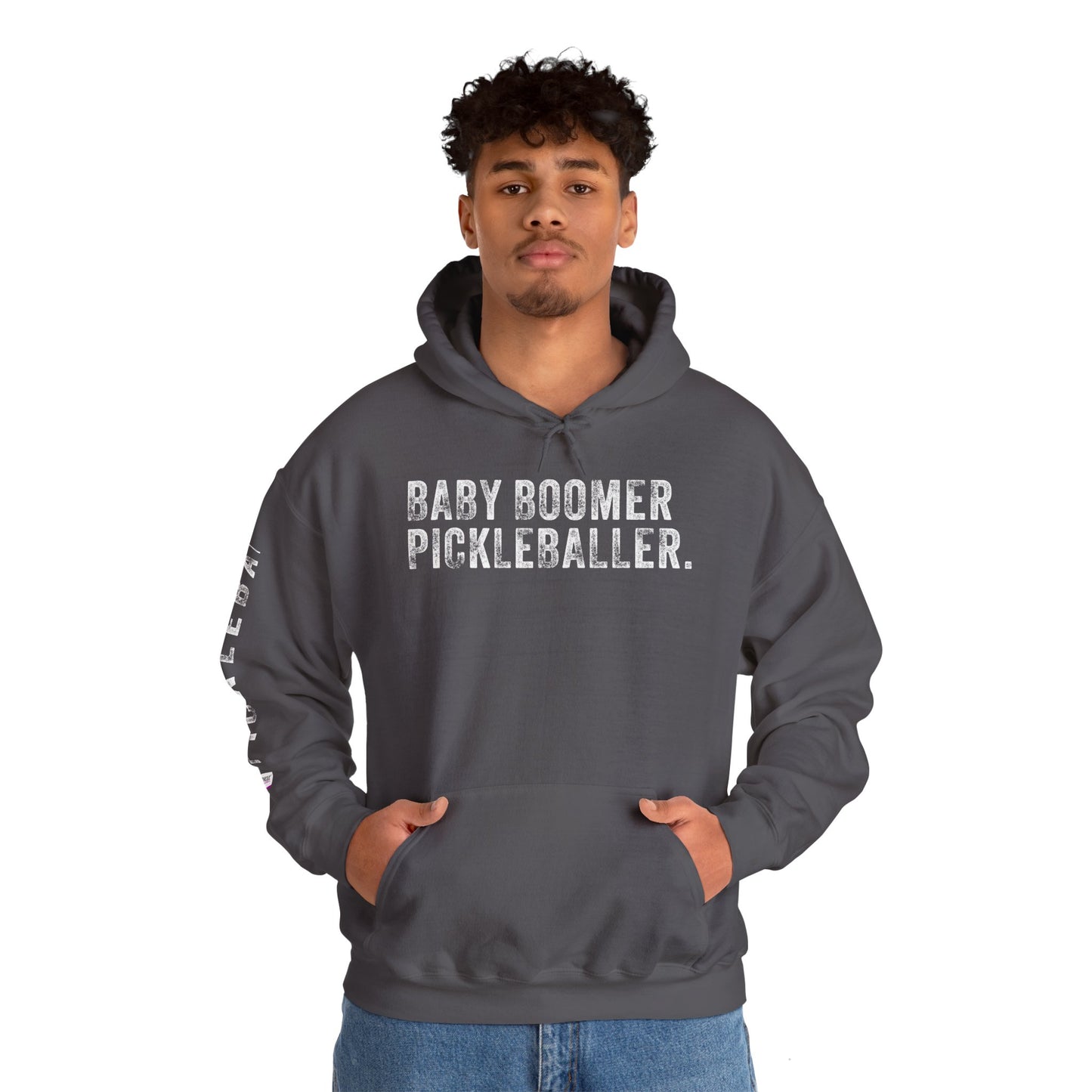 BABY BOOMER PICKLEBALLER, Unisex Heavy Blend™ Hooded Sweatshirt