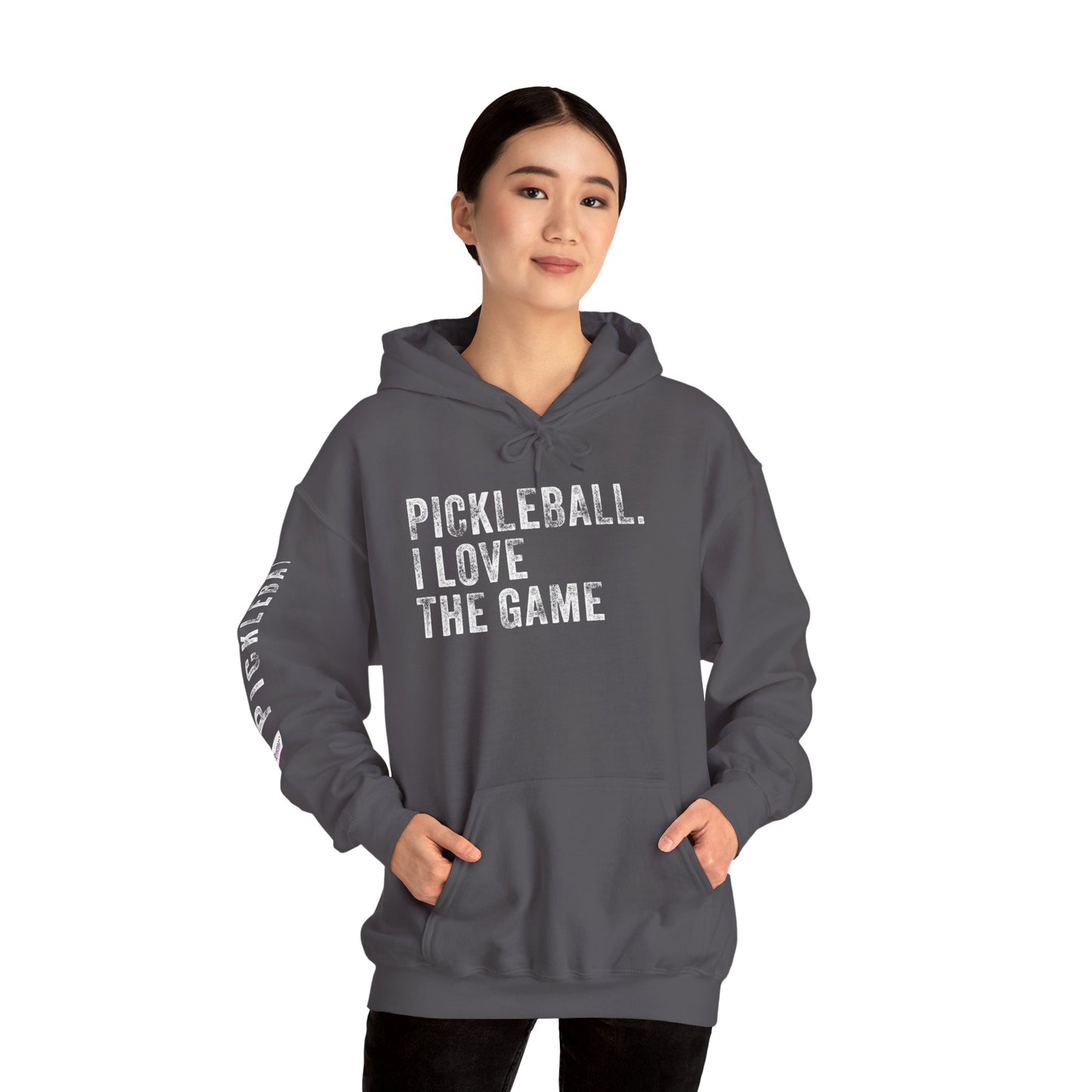 PICKLEBALL. I LOVE THE GAME. Unisex Heavy Blend™ Hooded Sweatshirt