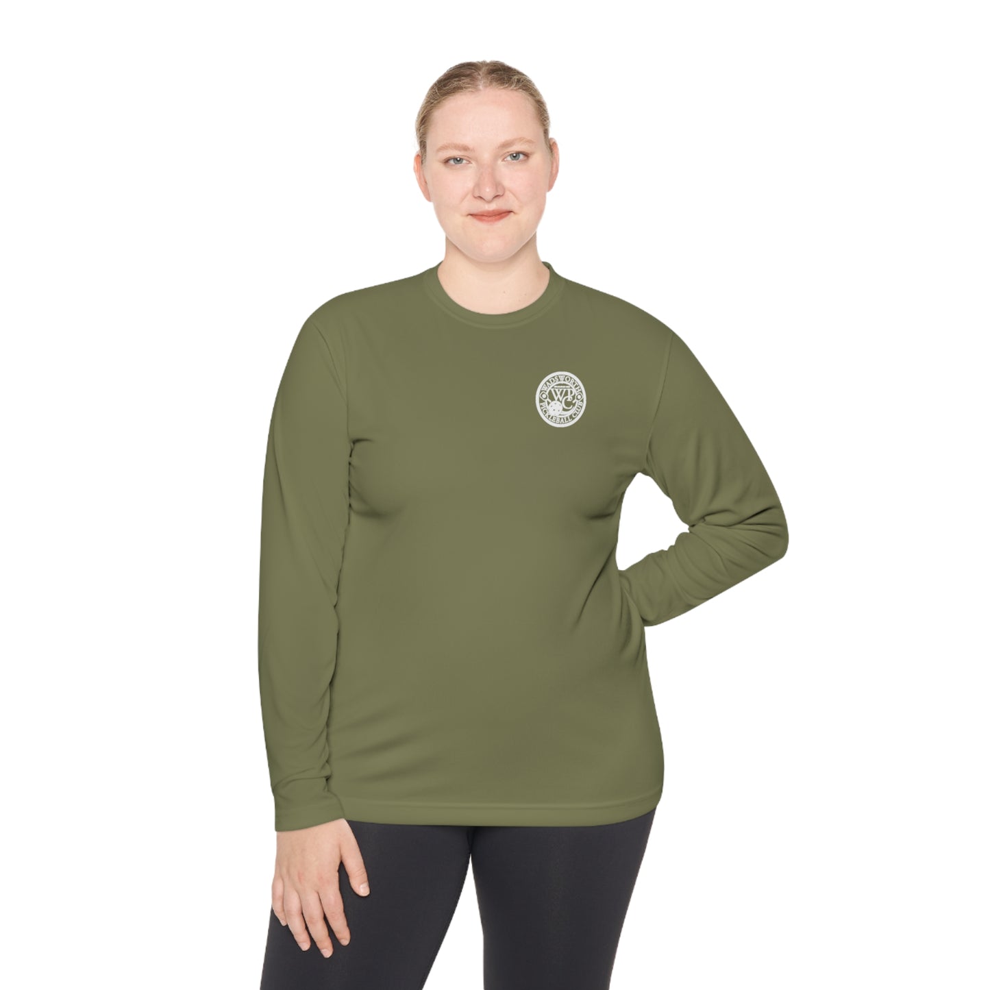 WPC WHITE-BLACK LOGO SPORT-TEK (FRONT & PICKLEBALL BACK) - Unisex Lightweight Long Sleeve Tee