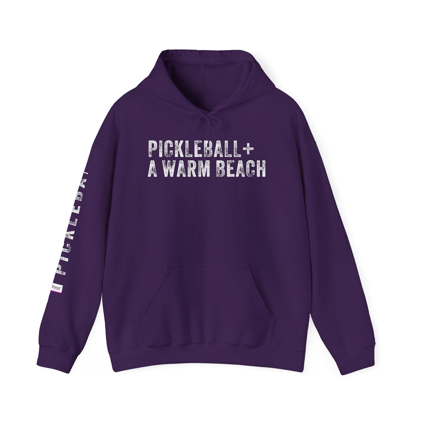 PICKLEBALL + A WARM BEACH, Unisex Heavy Blend™ Hooded Sweatshirt