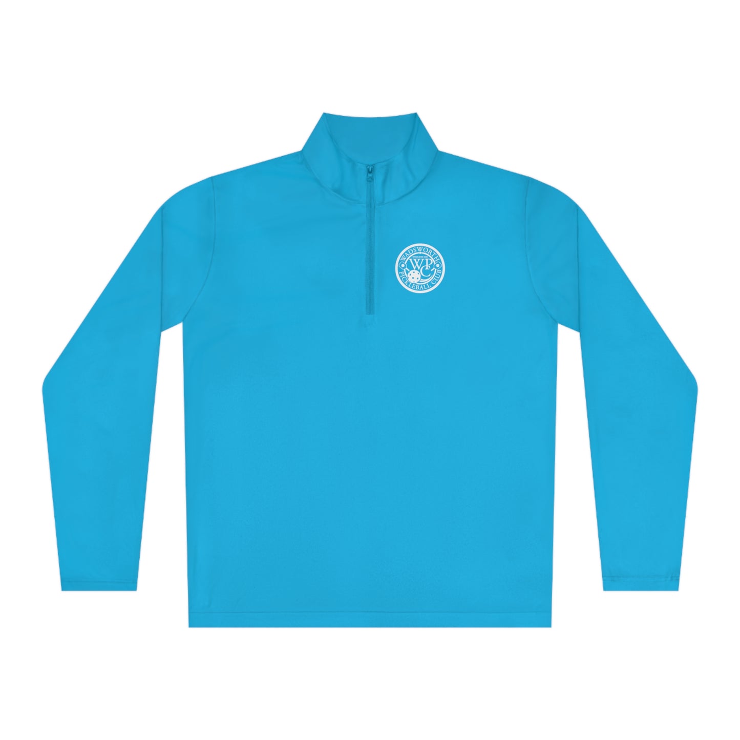 WPC BLACK-WHITE LOGO (FRONT & PICKLEBALL BACK) - Unisex Quarter-Zip Pullover