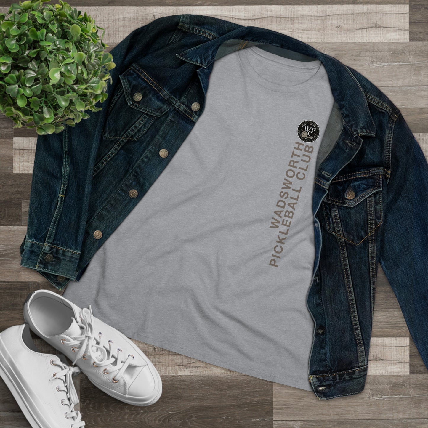 WPC VERTICAL GRAY WHITE, Relaxed Fit Women's T-shirt