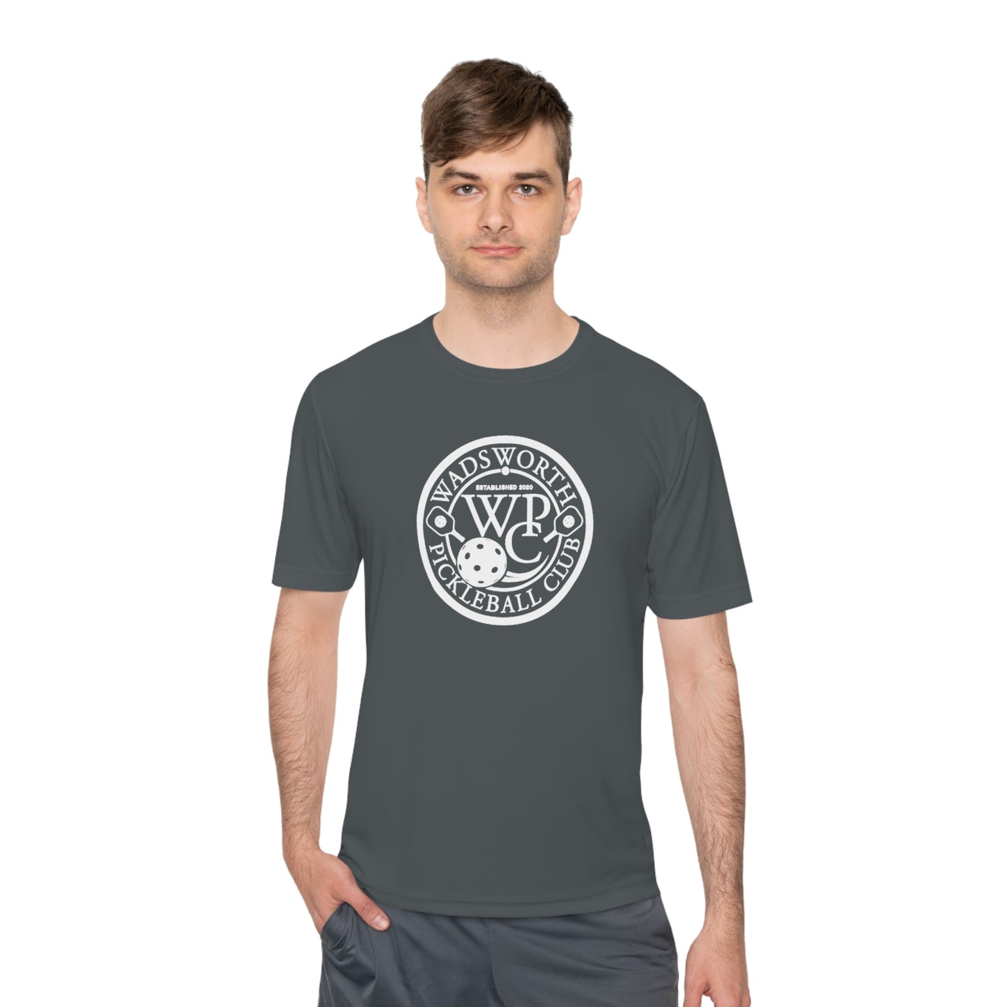 WPC BLACK-WHITE LOGO SPORT-TEK (FRONT & PICKLEBALL BACK) - Unisex Moisture Wicking Tee