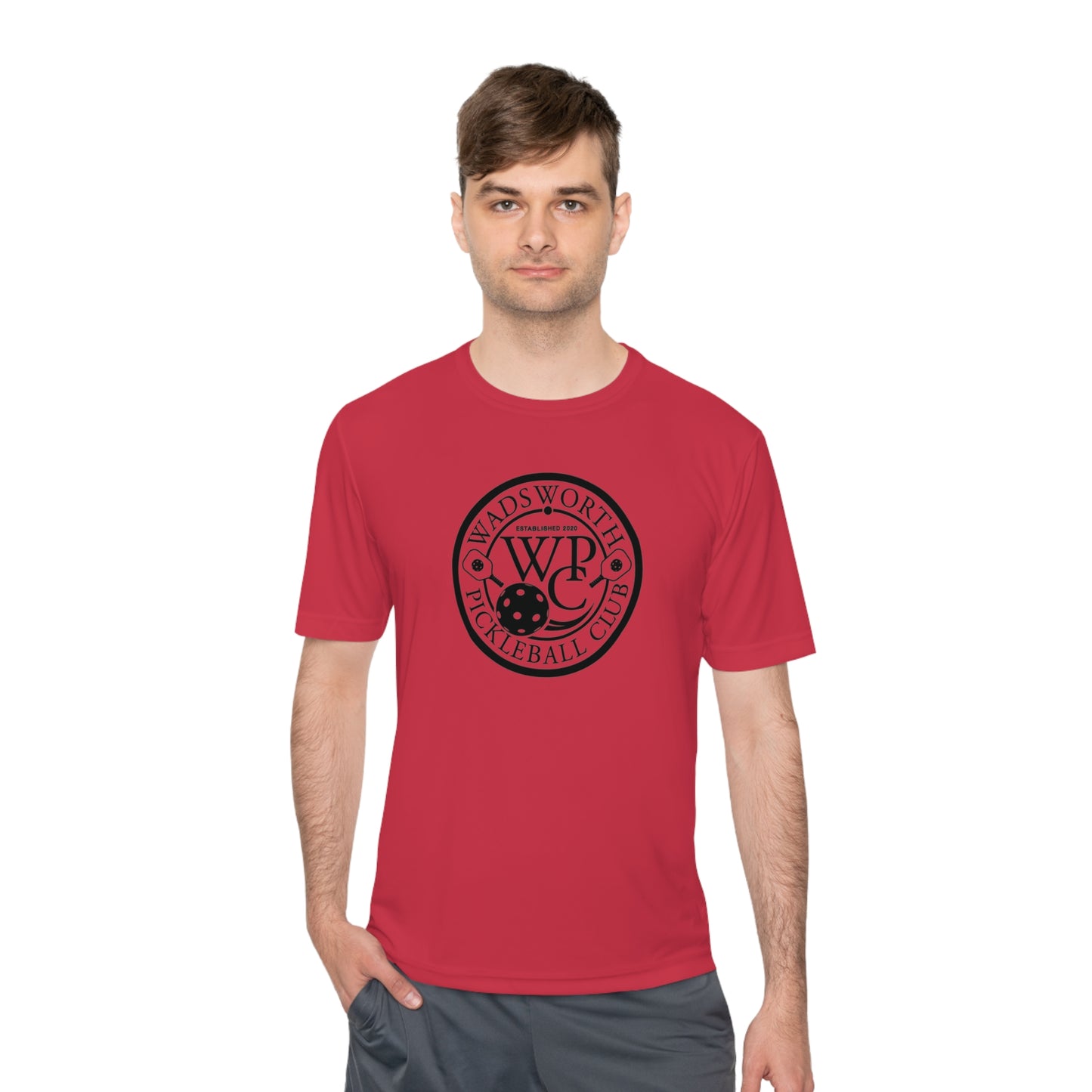 WPC BLACK-WHITE LOGO SPORT-TEK (FRONT & PICKLEBALL BACK) - Unisex Moisture Wicking Tee