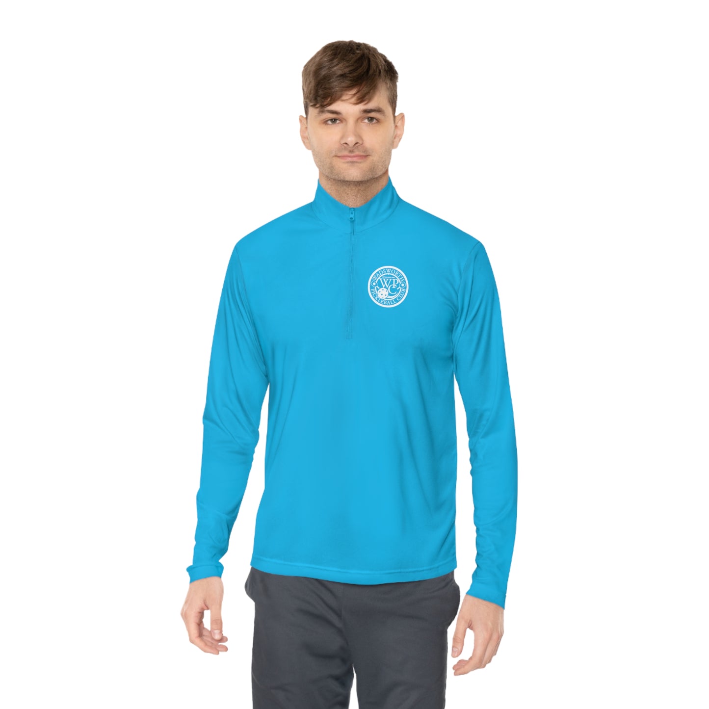 WPC BLACK-WHITE LOGO (FRONT & PICKLEBALL BACK) - Unisex Quarter-Zip Pullover