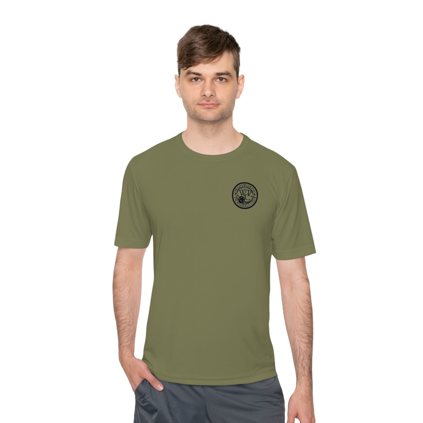 WPC BLACK-WHITE POCKET LOGO SPORT-TEK (FRONT & LOGO BACK) - Unisex Moisture Wicking Tee