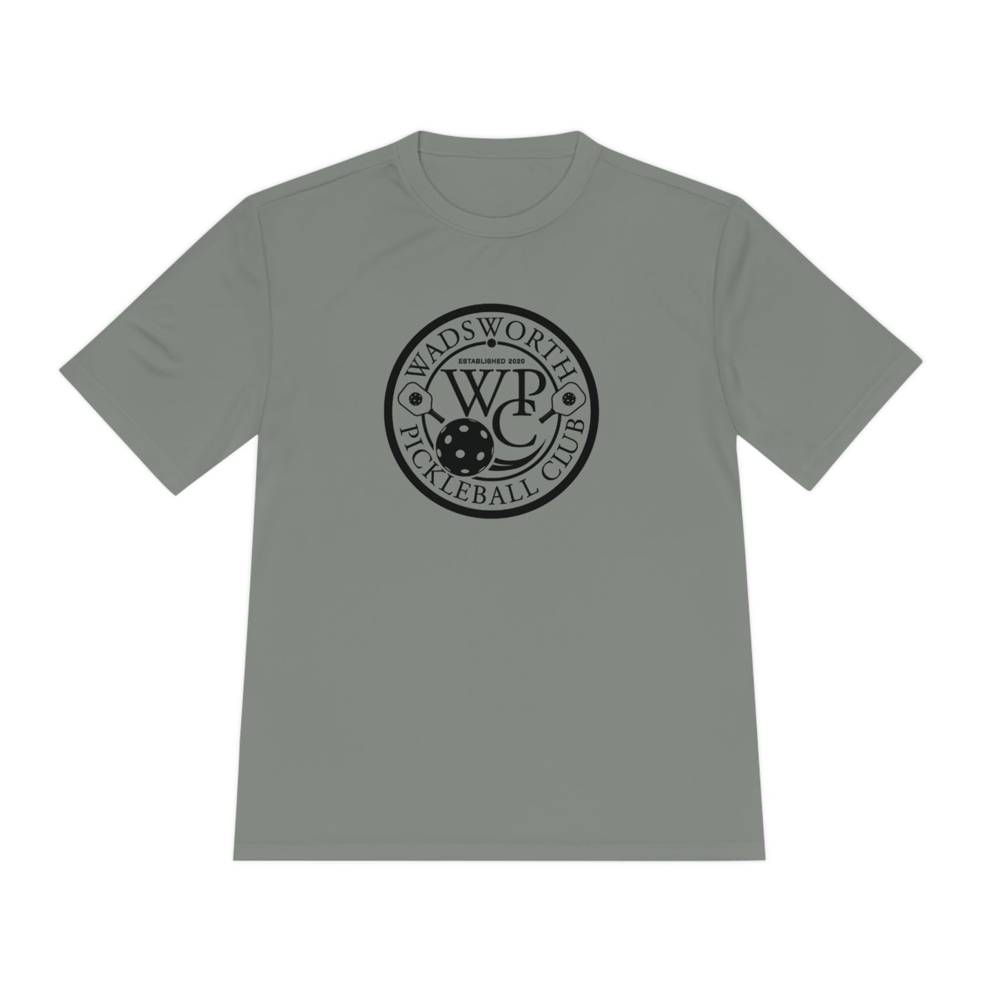 WPC BLACK-WHITE LOGO SPORT-TEK (FRONT & PICKLEBALL BACK) - Unisex Moisture Wicking Tee