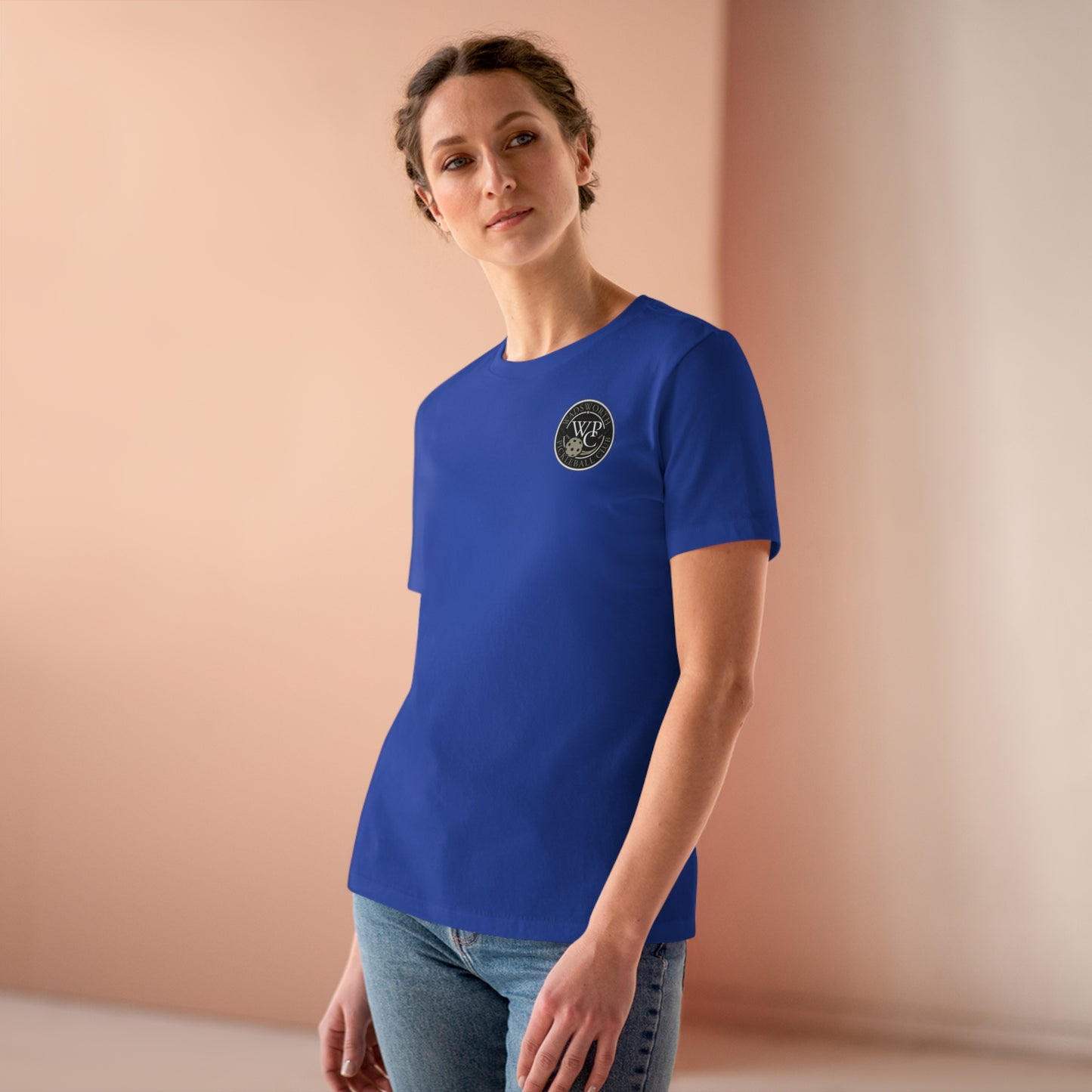 WPC GRAY WHITE, Relaxed Fit Women's T-shirt