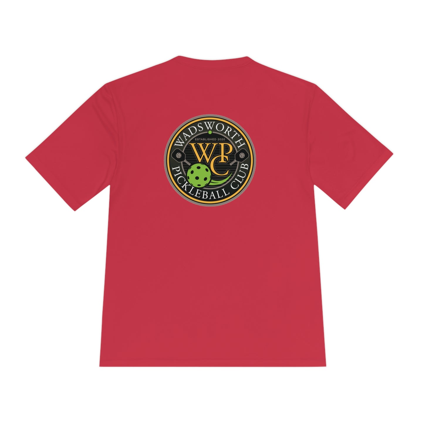 WPC COLOR VERTICAL LOGO SPORT-TEK (FRONT & LOGO BACK) - Unisex Moisture Wicking Tee