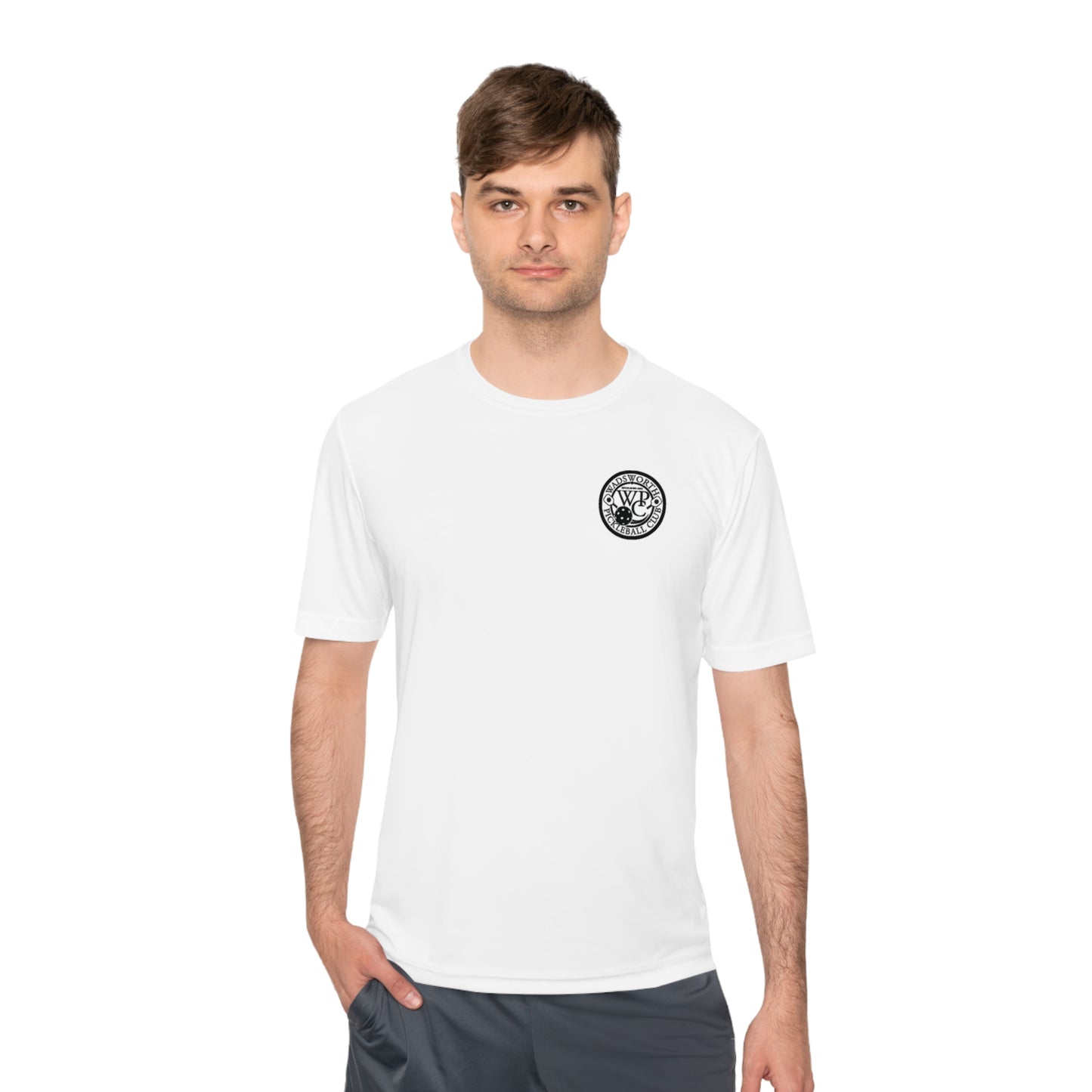 WPC BLACK-WHITE POCKET LOGO SPORT-TEK (FRONT & LOGO BACK) - Unisex Moisture Wicking Tee