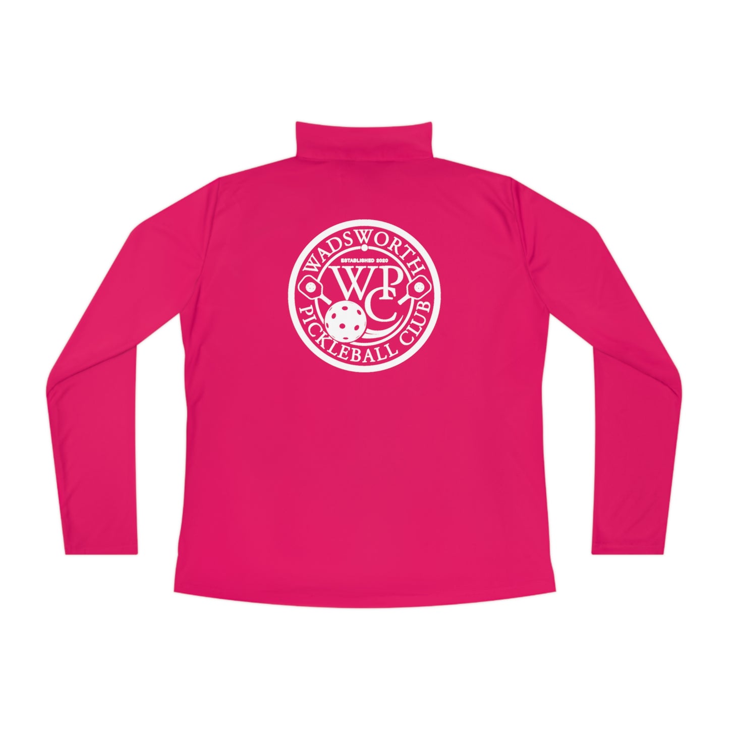 WPC BLACK-WHITE LOGOS LADIES SPORT-TEK (FRONT & BACK) - Ladies Quarter-Zip Pullover