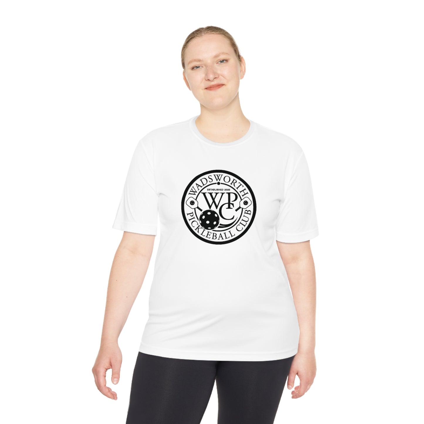 WPC BLACK-WHITE LOGO SPORT-TEK (FRONT & PICKLEBALL BACK) - Unisex Moisture Wicking Tee