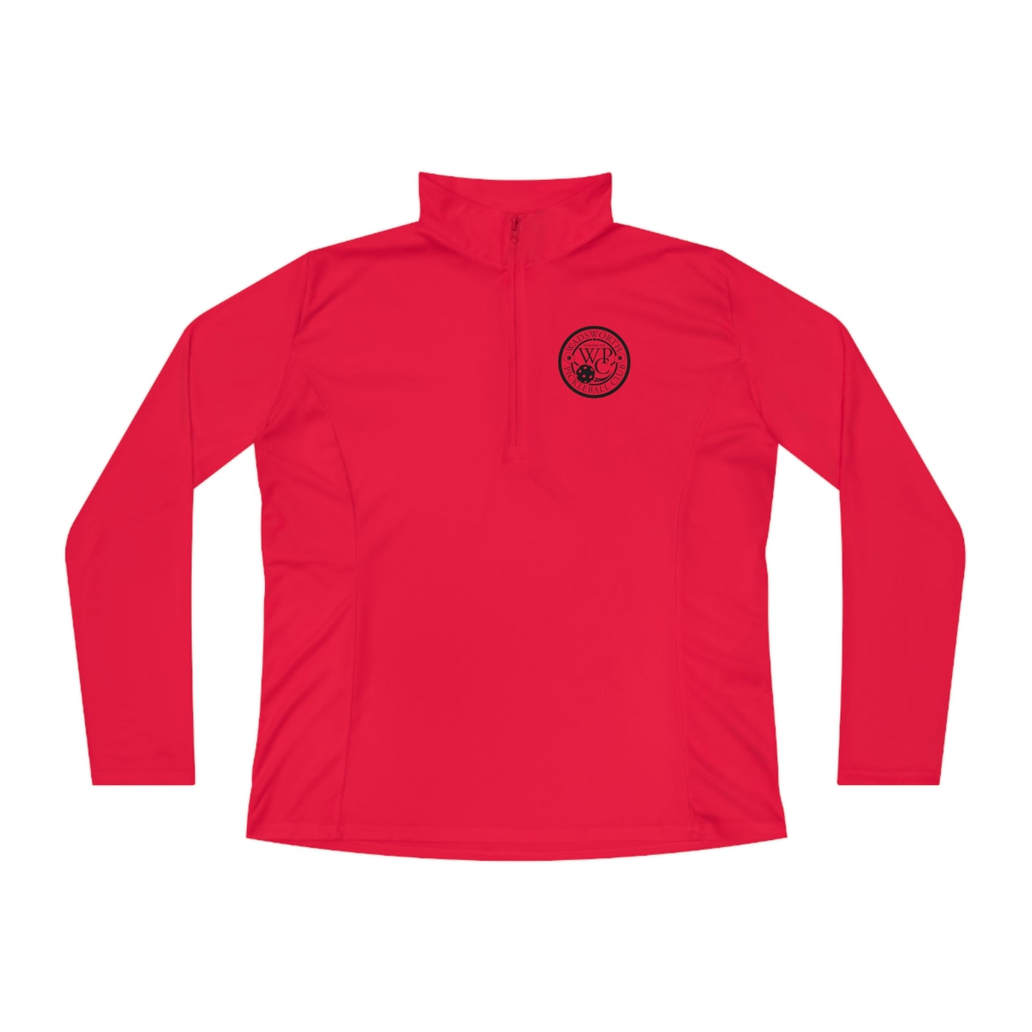 WPC BLACK-WHITE LOGO LADIES SPORT-TEK (FRONT & PICKLEBALL BACK) - Ladies Quarter-Zip Pullover