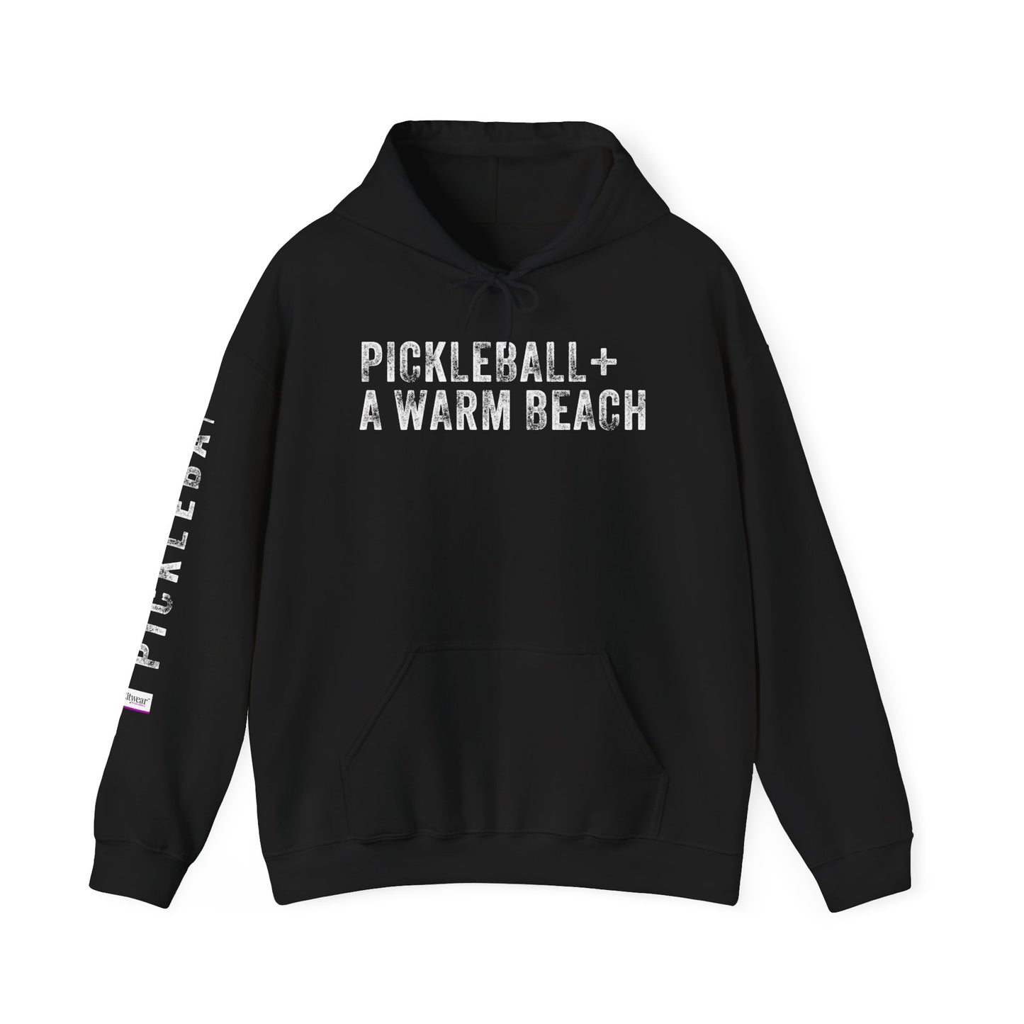 PICKLEBALL + A WARM BEACH, Unisex Heavy Blend™ Hooded Sweatshirt