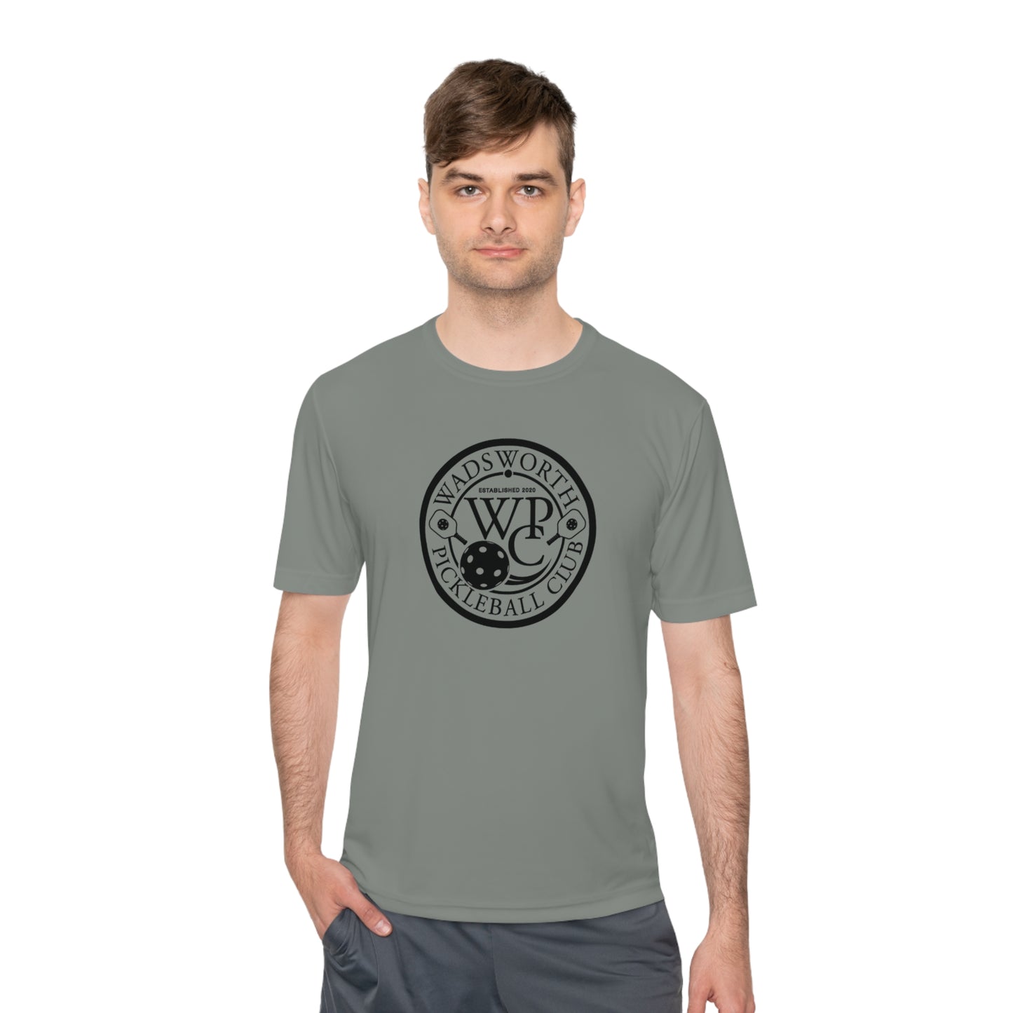 WPC BLACK-WHITE LOGO SPORT-TEK (FRONT & PICKLEBALL BACK) - Unisex Moisture Wicking Tee