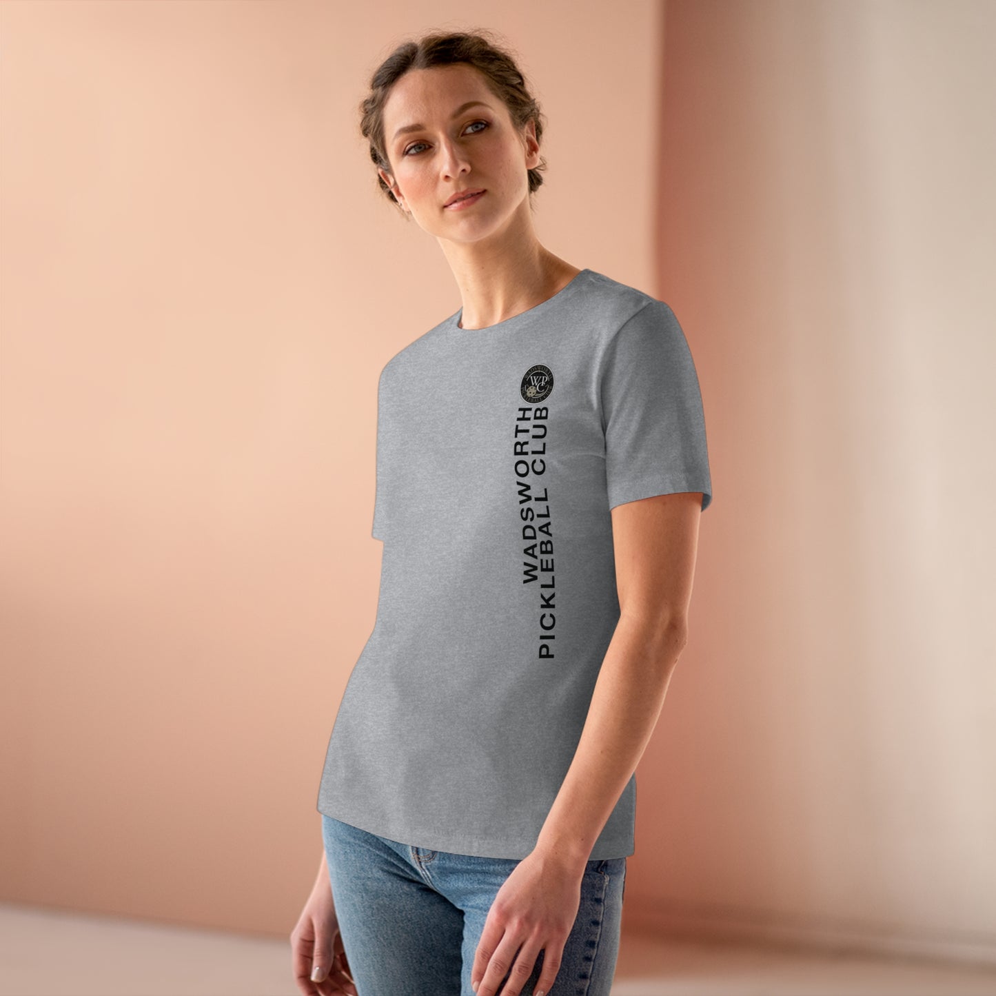 WPC VERTICAL WHITE, Relaxed Fit Women's T-shirt
