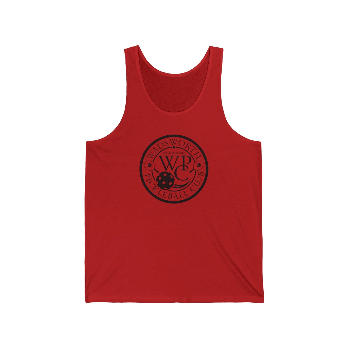 WPC WHITE-BLACK LOGO (FRONT & PICKLEBALL BACK) - Unisex Jersey Tank