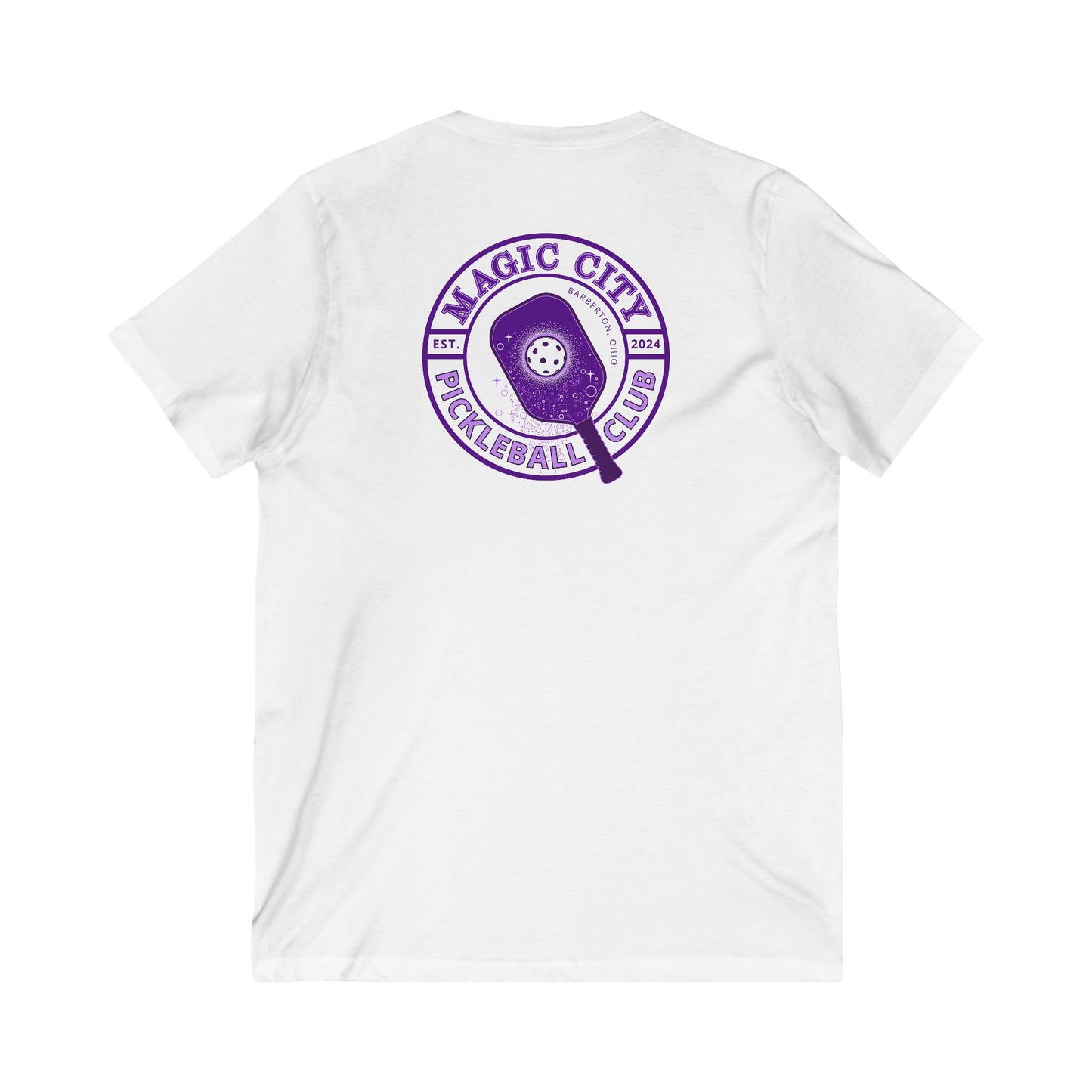 MCPC LOGOS (FRONT & BACK) - Unisex Jersey Short Sleeve V-Neck Tee