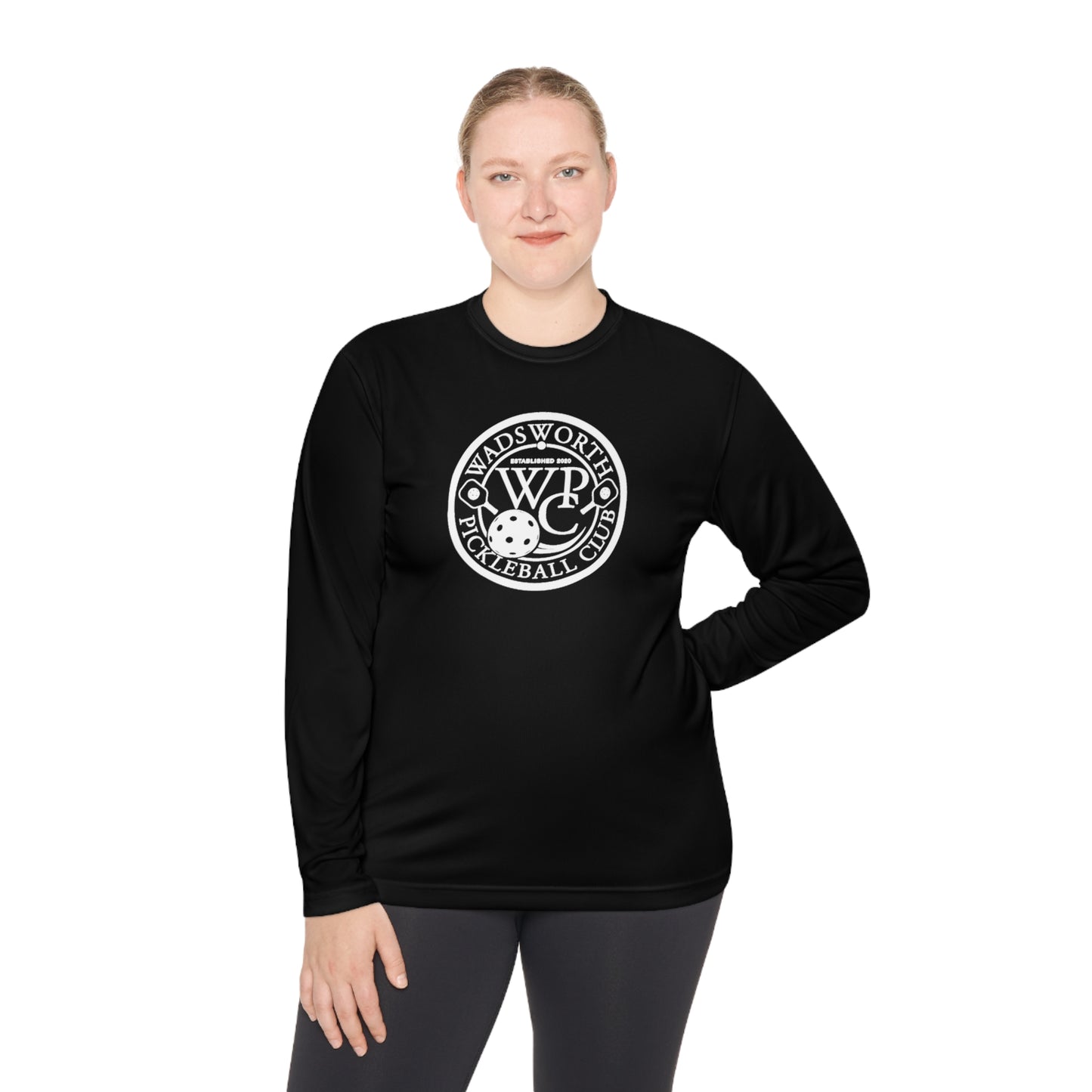 WPC BLACK-WHITE LOGO SPORT-TEK (FRONT & PICKLEBALL BACK) - Unisex Lightweight Long Sleeve Tee