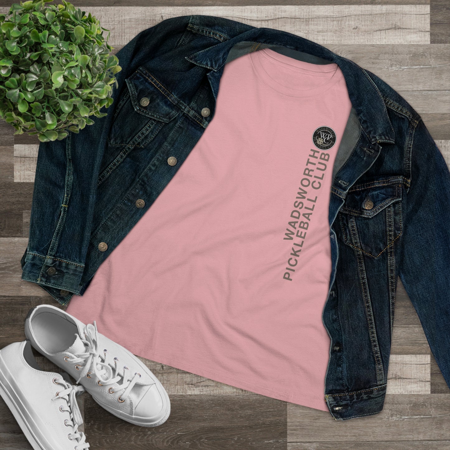 WPC VERTICAL GRAY WHITE, Relaxed Fit Women's T-shirt