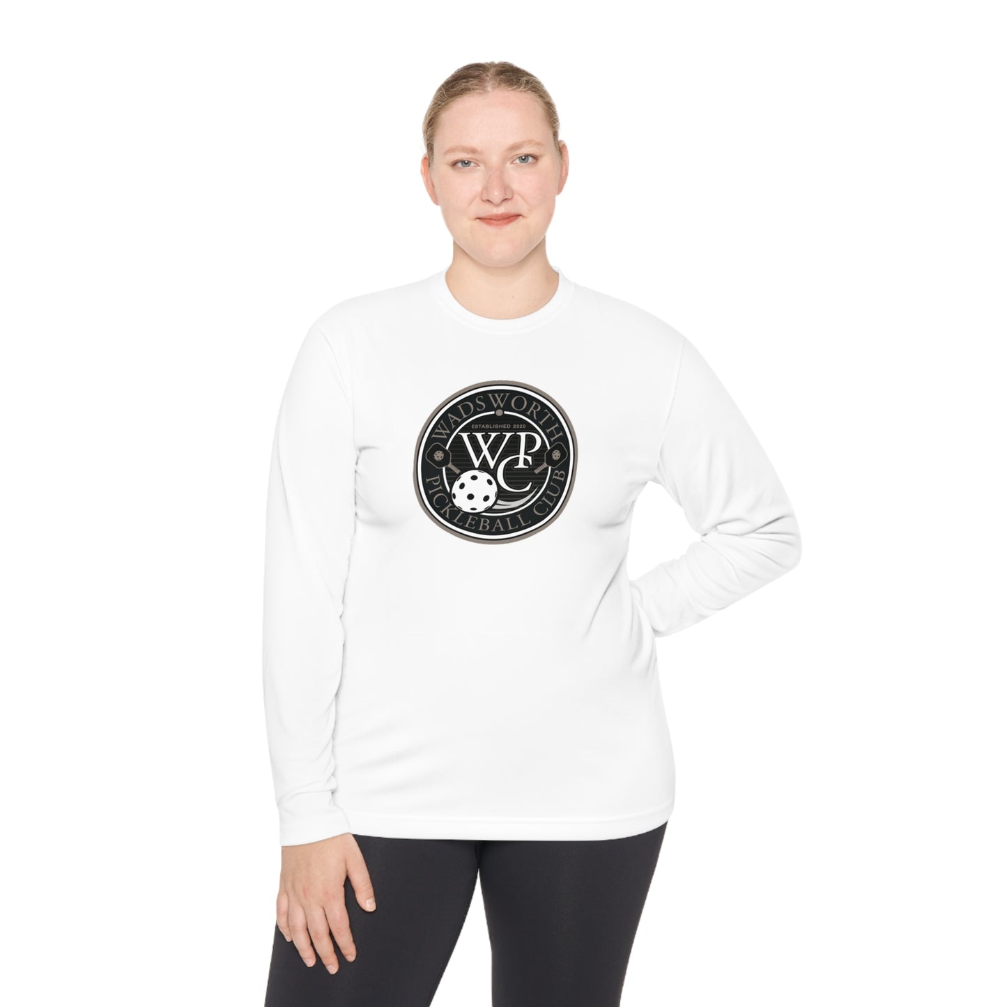 WPC GRAY LOGO SPORT-TEK (FRONT & PICKLEBALL BACK) - Unisex Lightweight Long Sleeve Tee